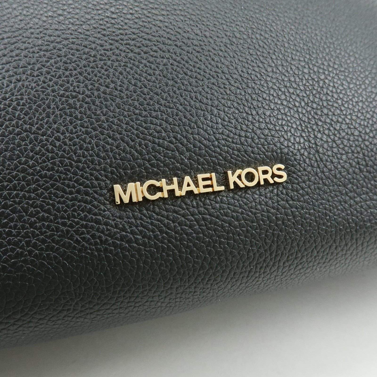 MICHAEL KORS Nicole Leather Shoulder Bag Tote Bag Black