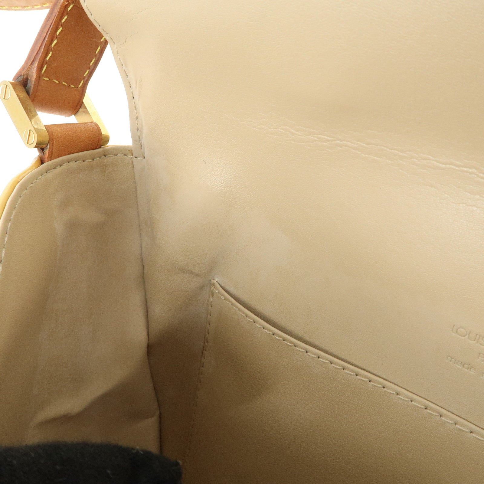 Louis Vuitton Vernis Thompson Street Shoulder Bag Beige M91008 Used