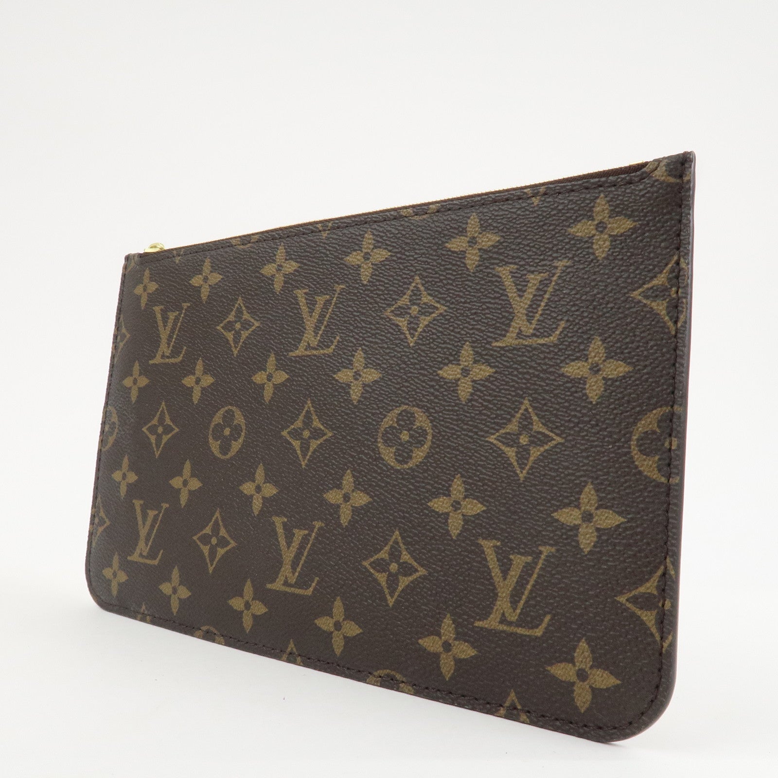 Louis Vuitton Monogram Pouch For Neverfull MM Brown Fuchsia Used
