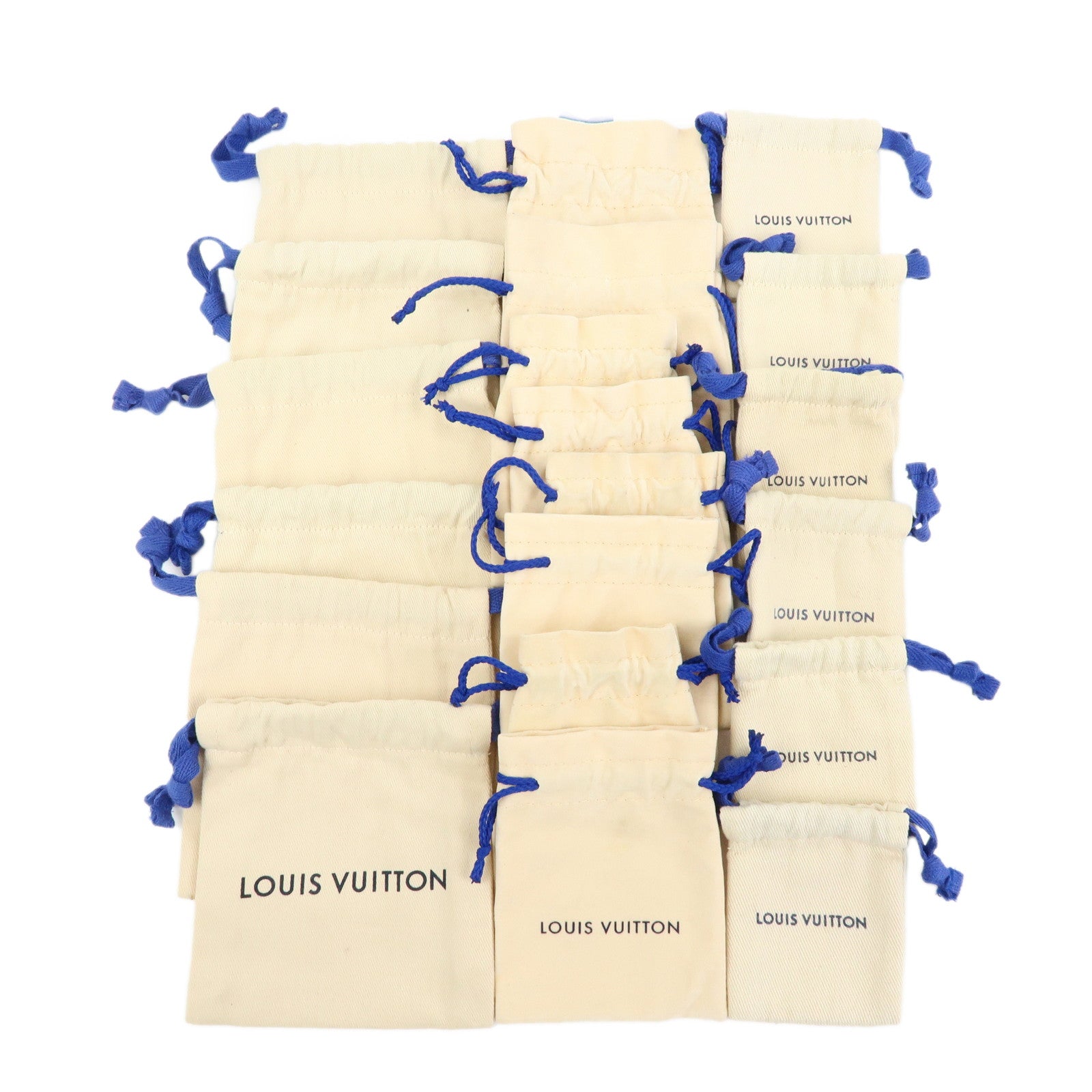 Louis Vuitton Set of 20 Dust Bag Storage Bag Drawstring Beige