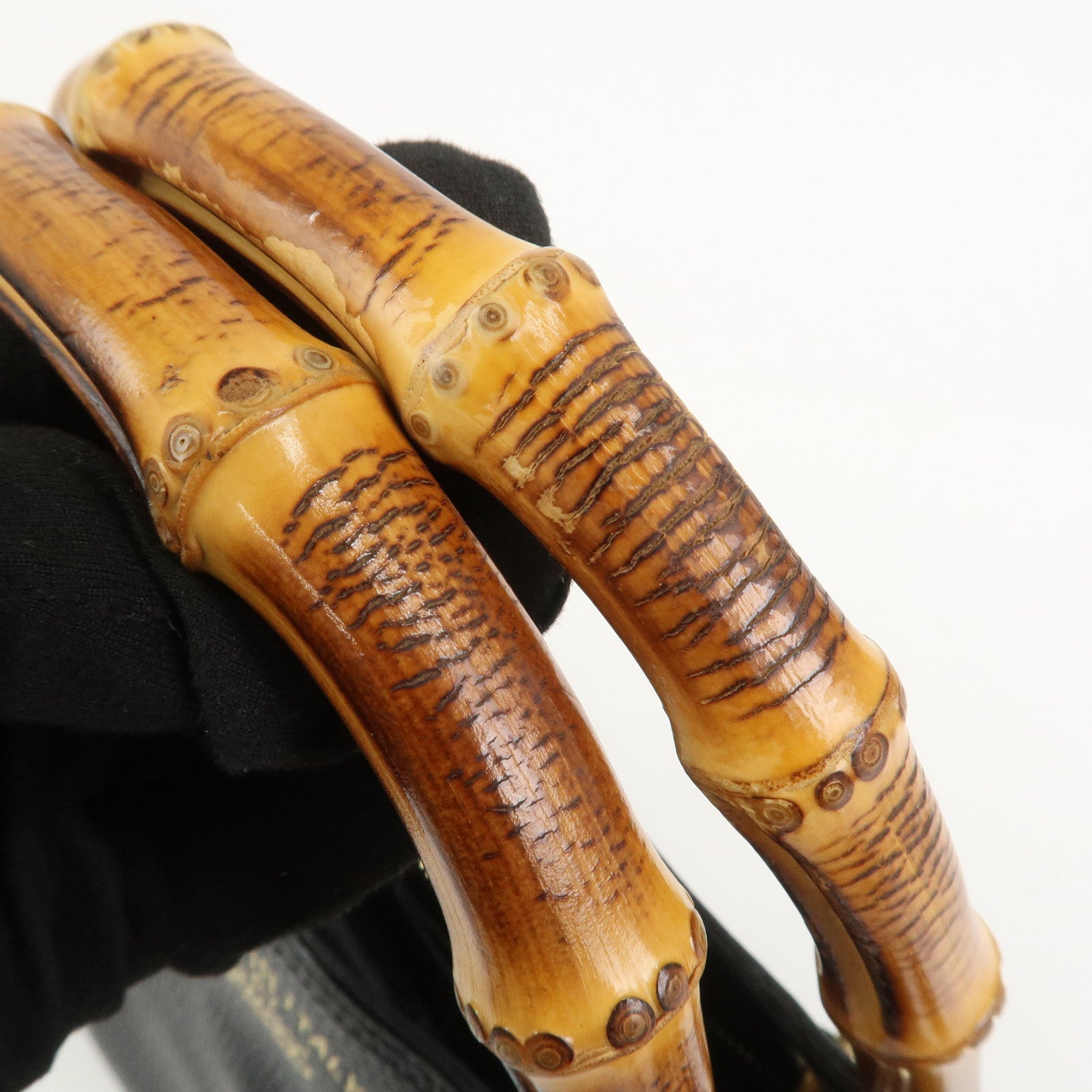 GUCCI Bamboo Shopper Medium 2Way Bag Shoulder Bag Black 323660