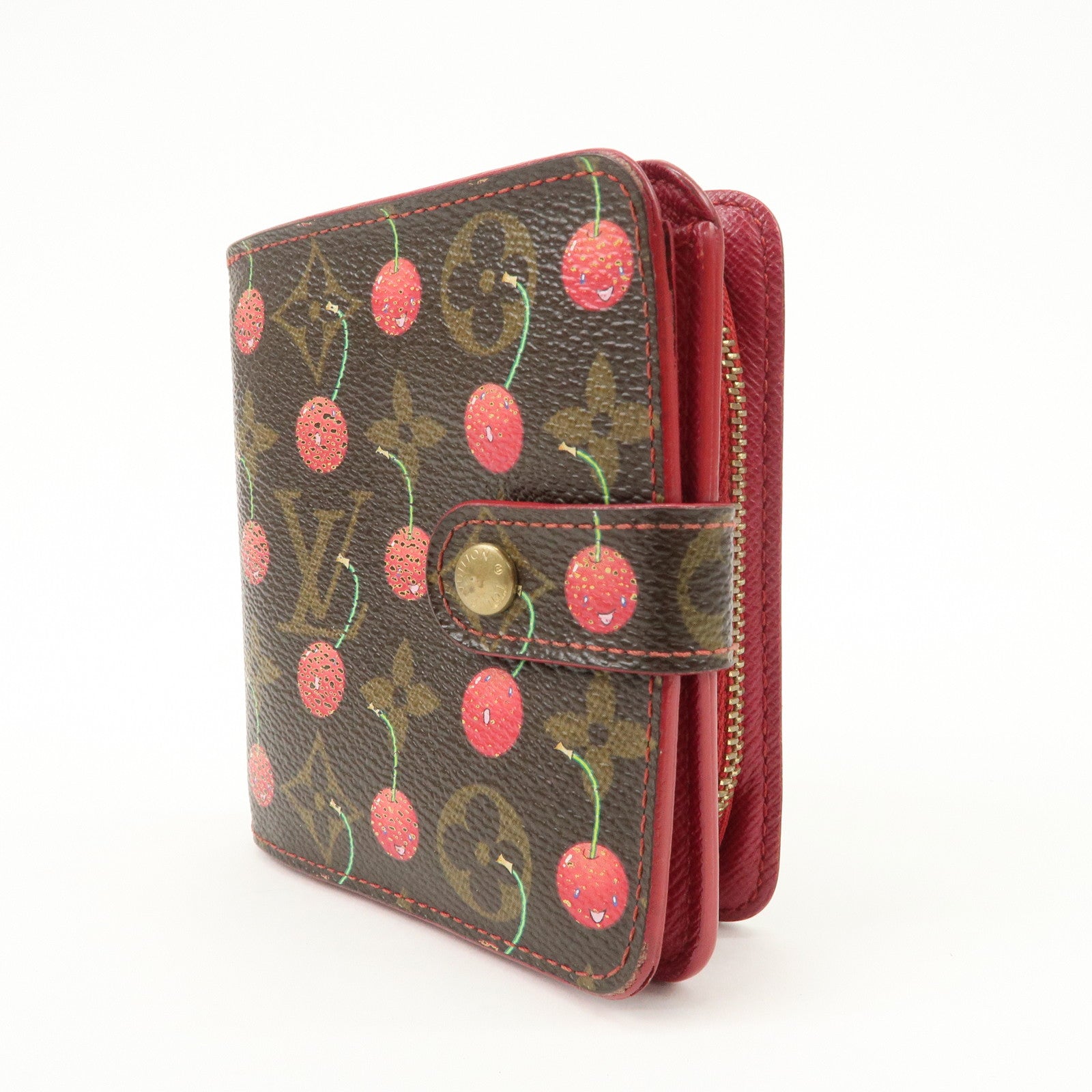 Louis Vuitton Monogram Cherry Compact Zip Bi-fold Wallet M95005