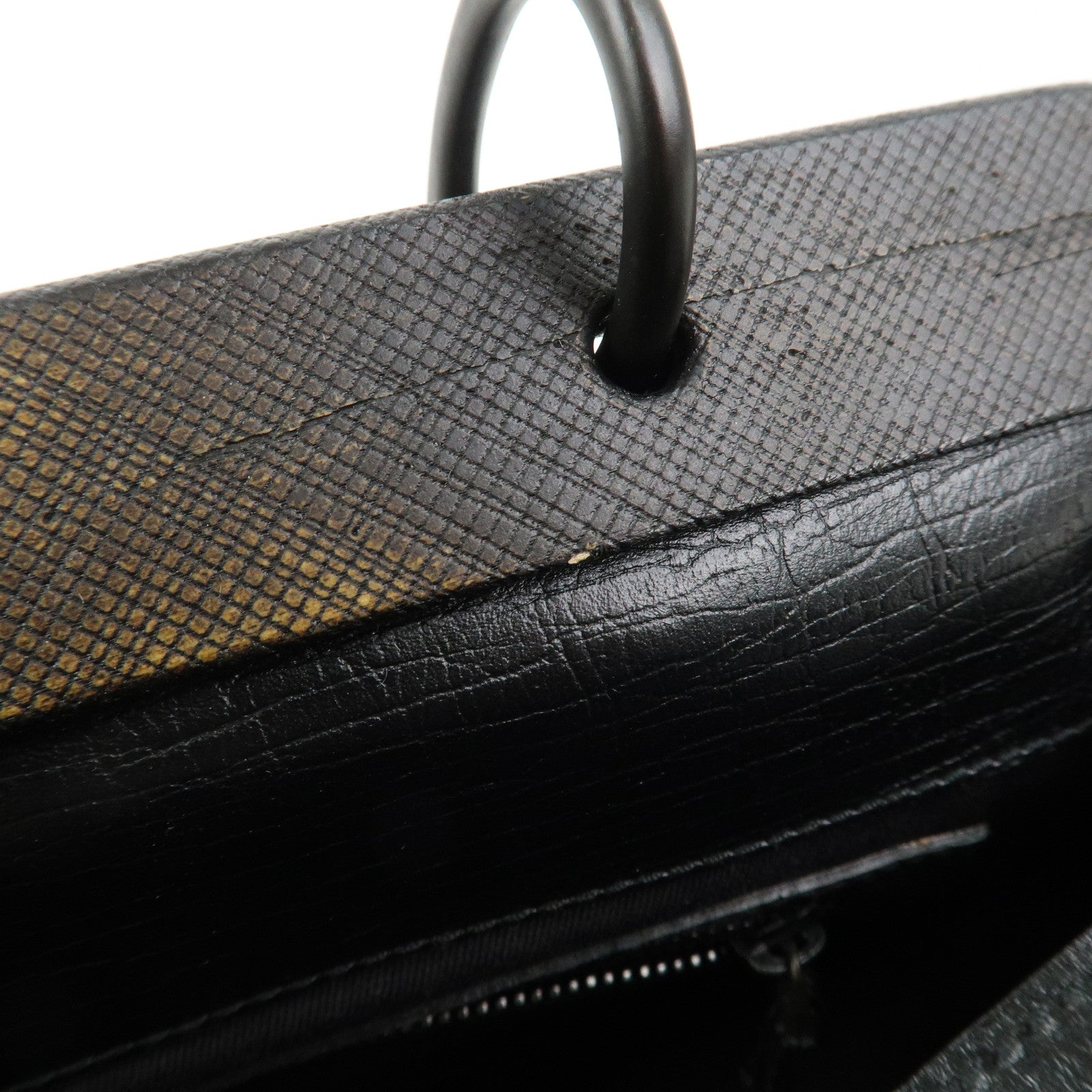 GUCCI GG Monogram Canvas Wood Handle Hand Bag Black 112683