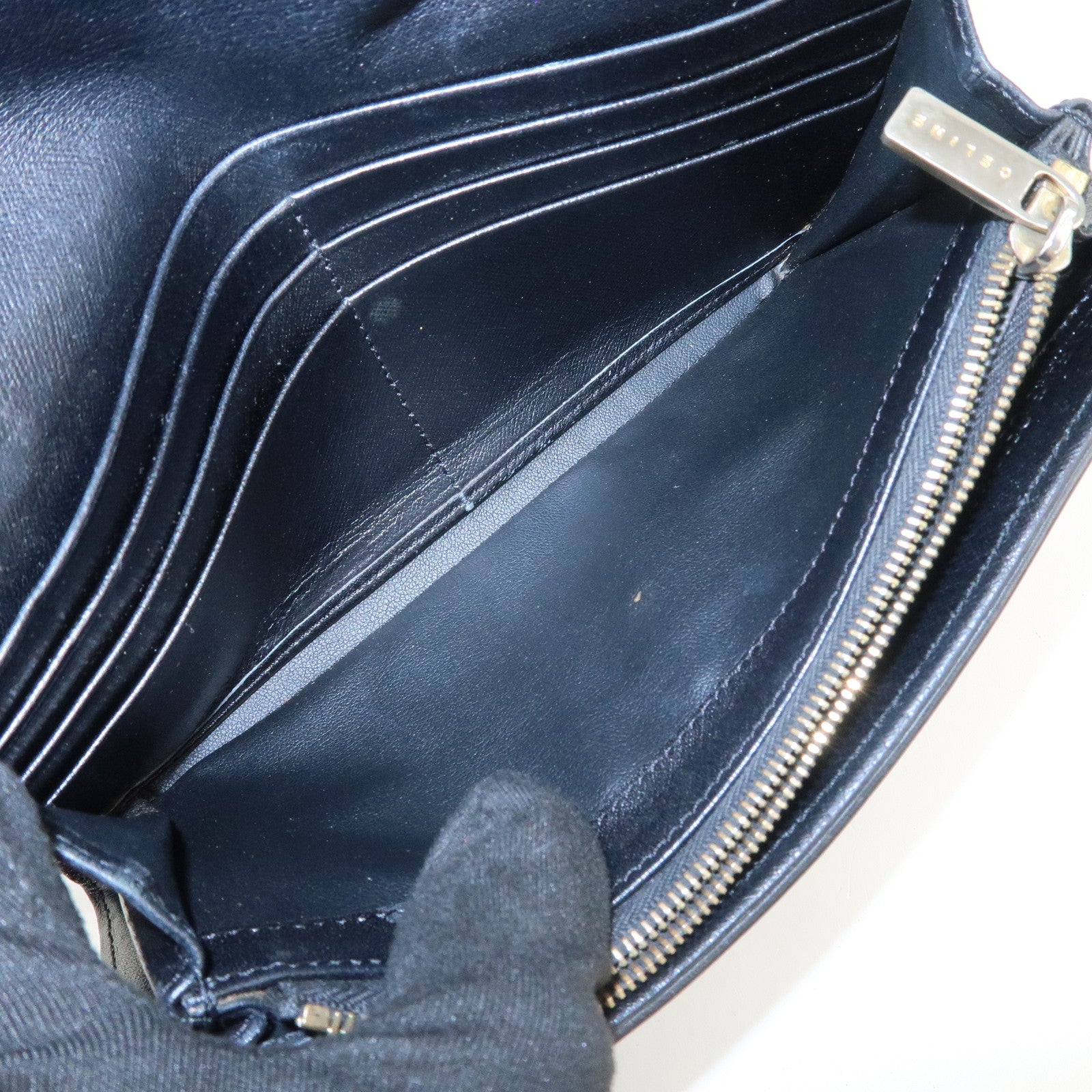Celine Macadam Set of 2 PVC Long Wallet Brown Black