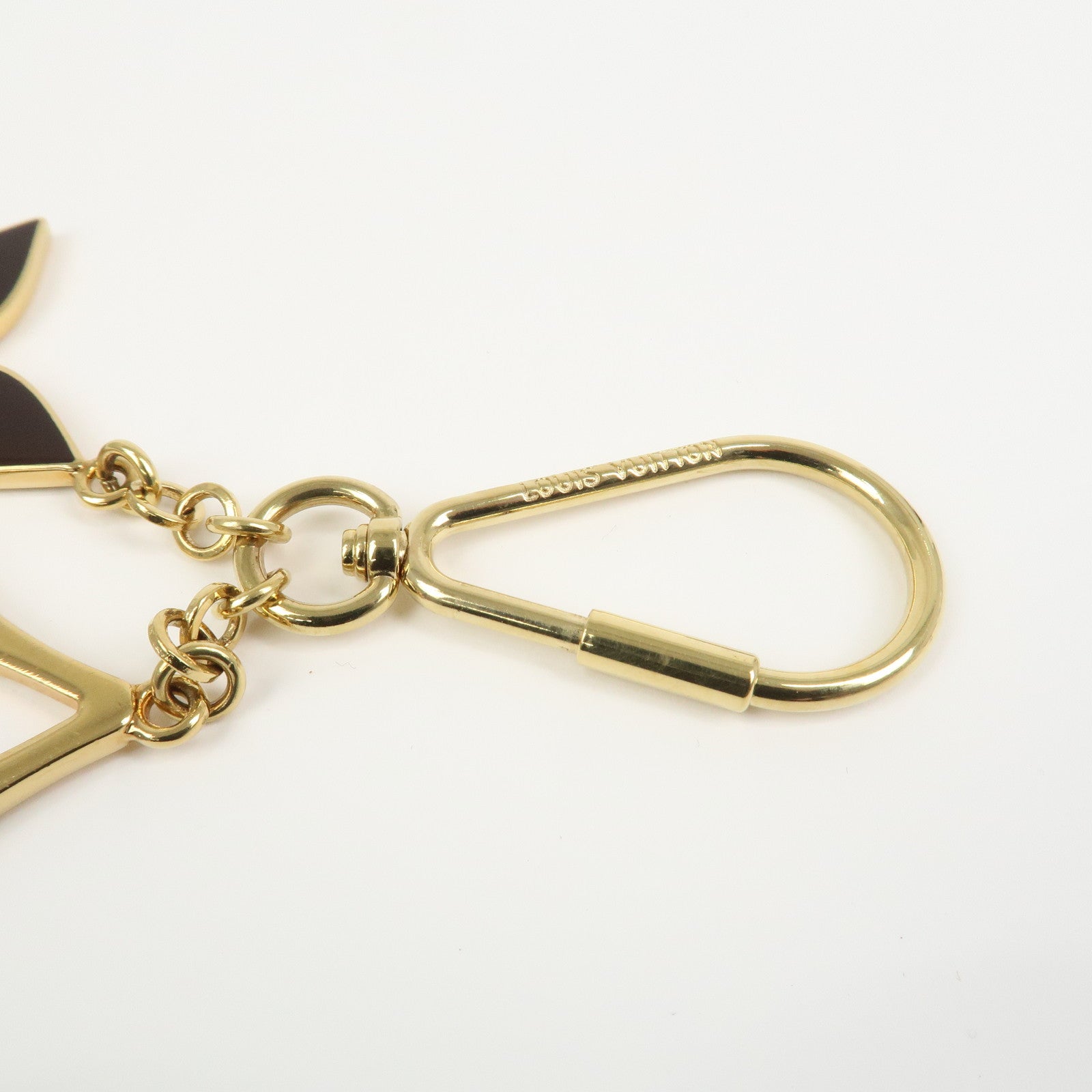 Louis Vuitton Porte Cles Puzzle Bag Charm Dark Brown Gold M65218