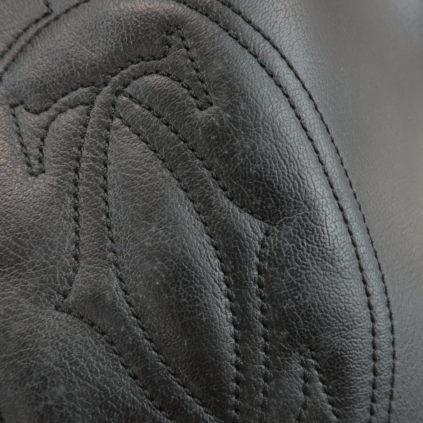 Cartier Must de Cartier Leather Hand Bag Tote Bag Black