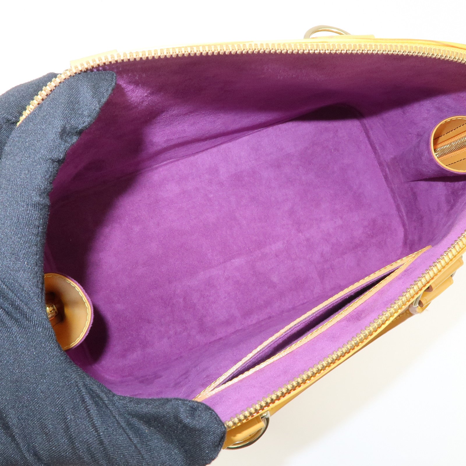 Louis Vuitton Epi Alma PM Hand Bag Tassili Yellow M52149