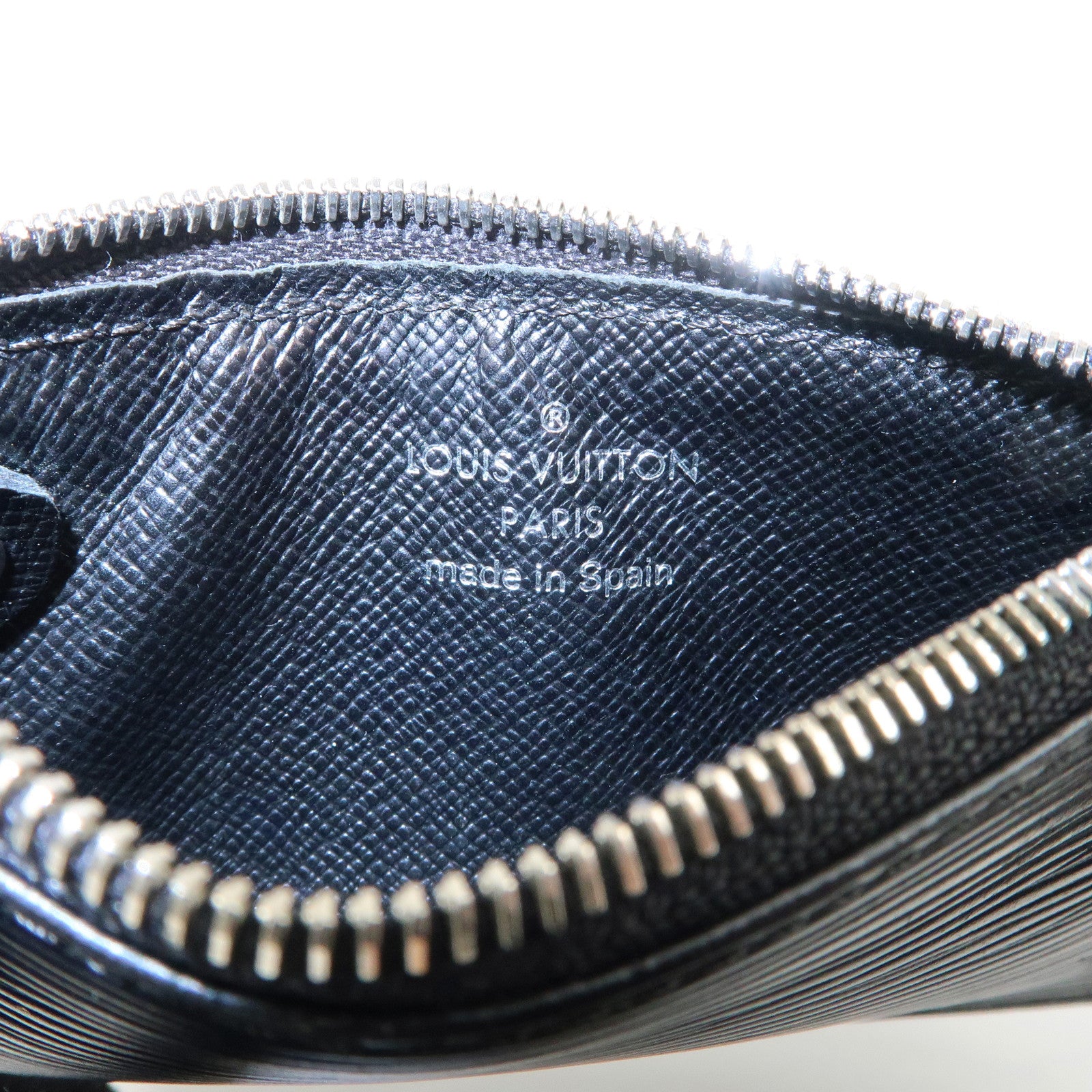 Louis Vuitton Epi Pochette Cles Coin Case Black Noir M63802