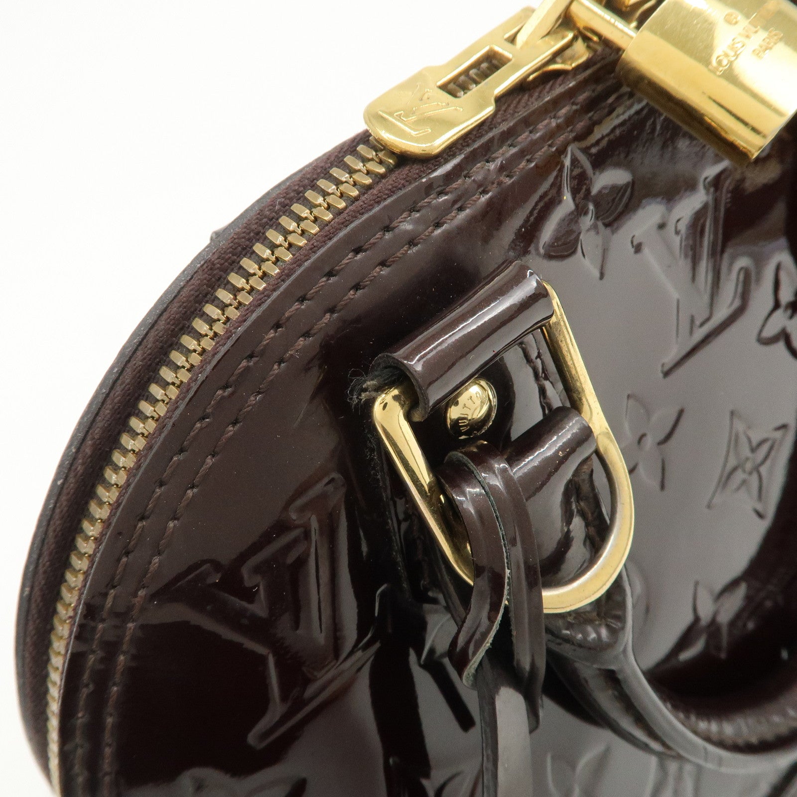 Louis Vuitton Monogram Vernis Alma BB 2Way Bag Amarante M91678