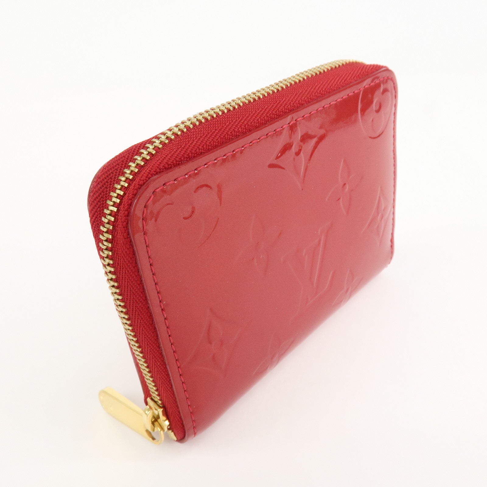 Louis Vuitton Monogram Vernis Leather Zippy Coin Purse Red M93608 Used