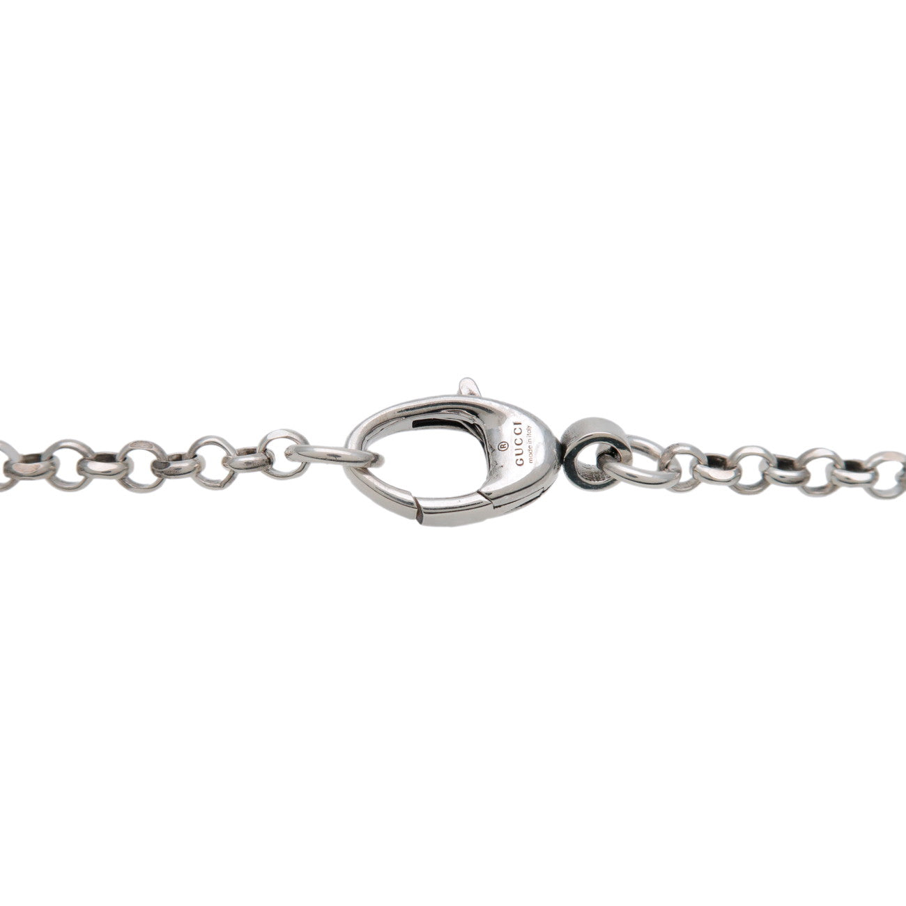 GUCCI Double G Arabesque Key Necklace SV925 Silver