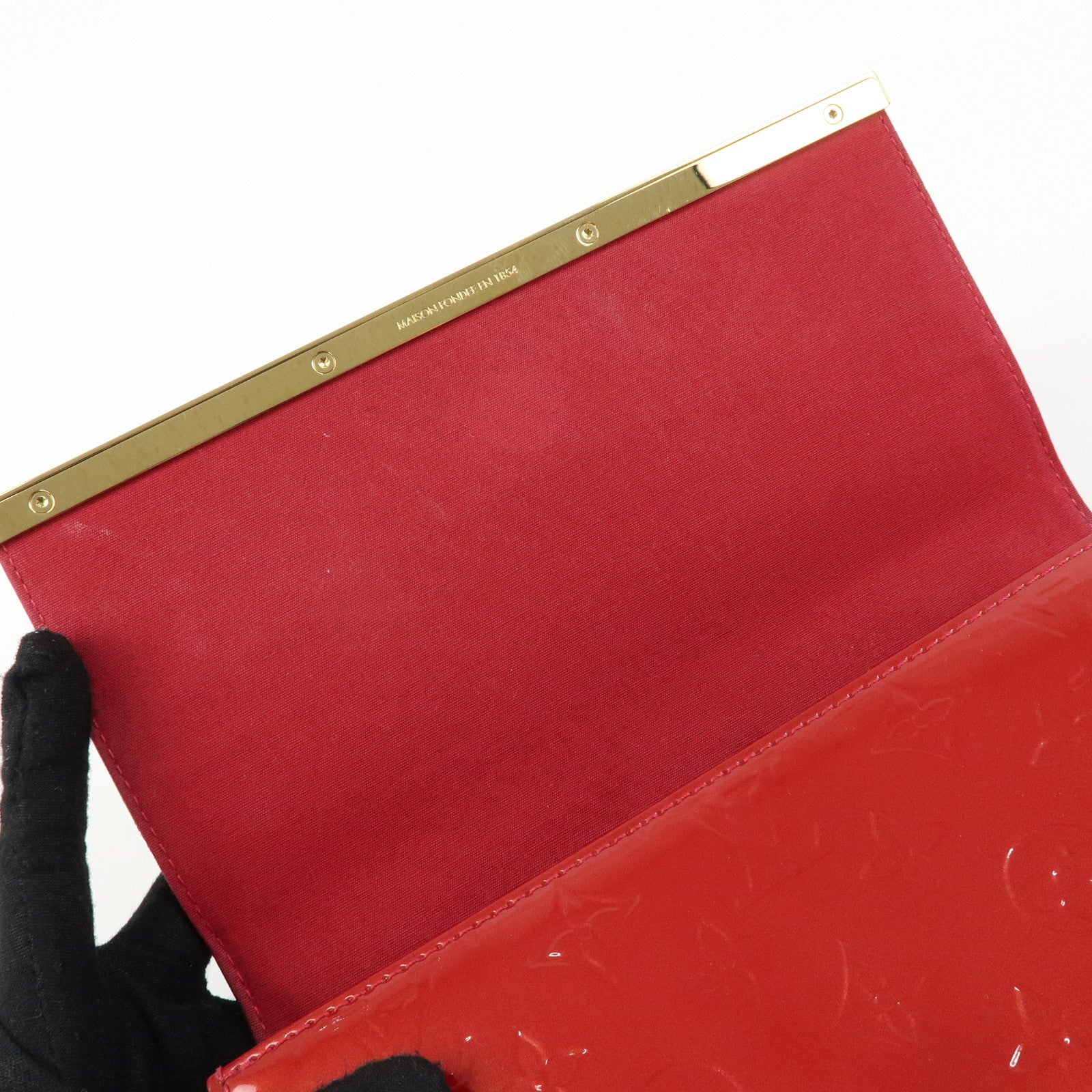 Louis Vuitton Monogram Vernis Leather Clutch Ana 3Way Bag M90095