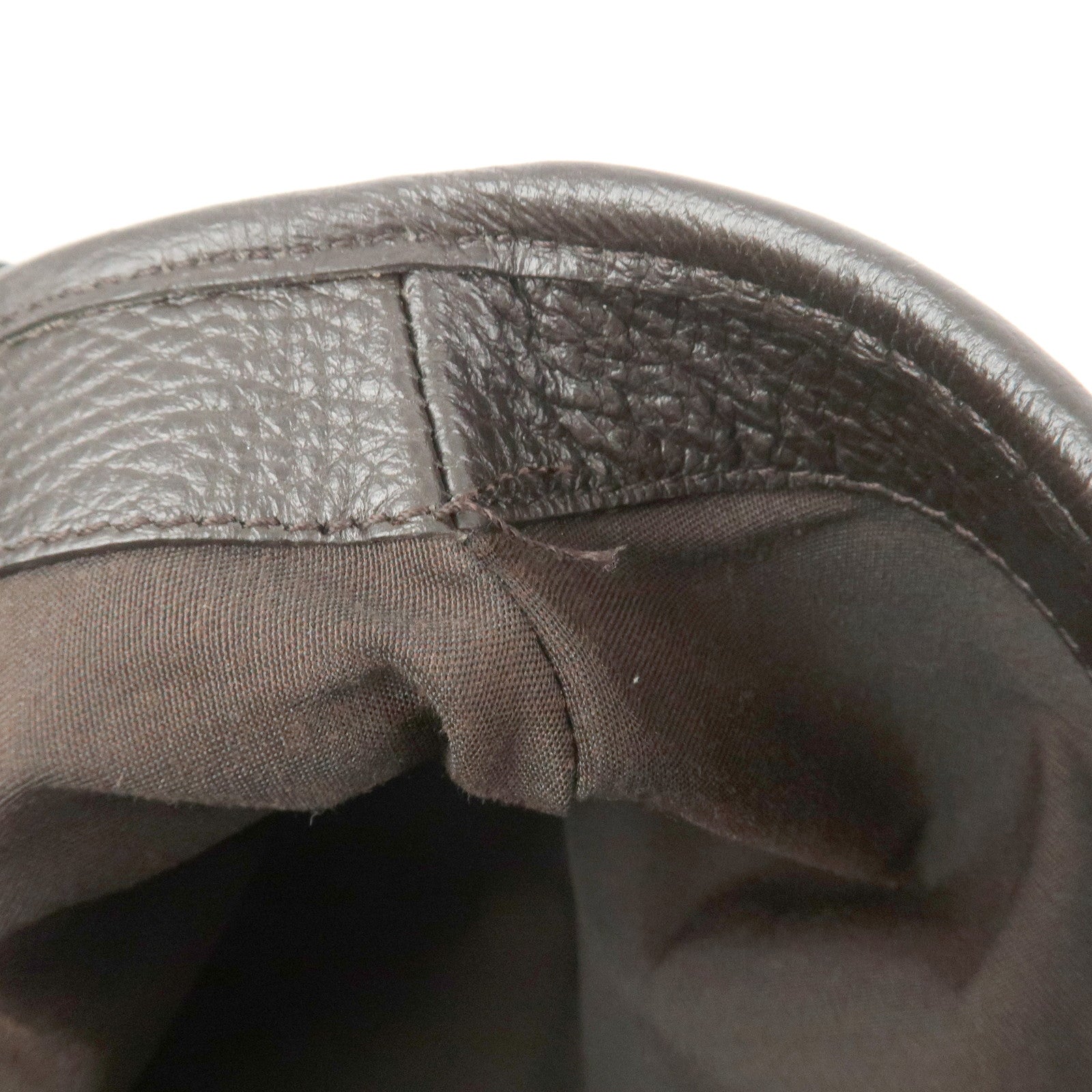 GUCCI Canvas Leather Tote Bag Shoulder Bag Dark Brown 257302