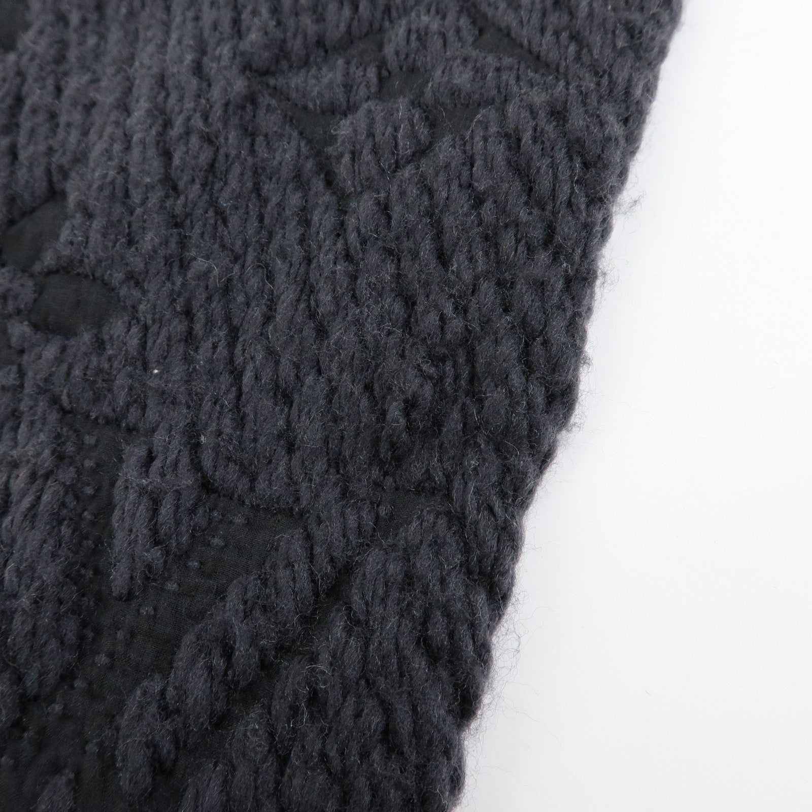 Louis Vuitton Echarpe Logomania Wool Silk Scarf Black M72431