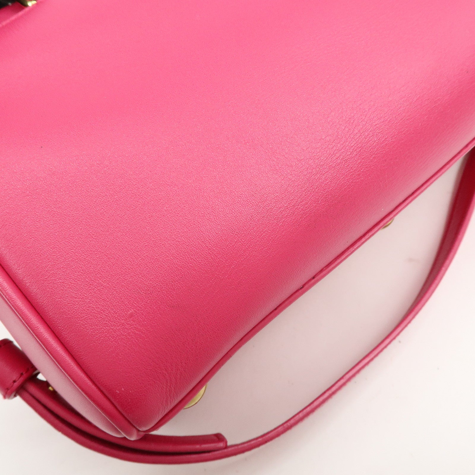 SAINT LAURENT PARIS BABY DUFFLE Leather 2WAY Bag Pink 330958