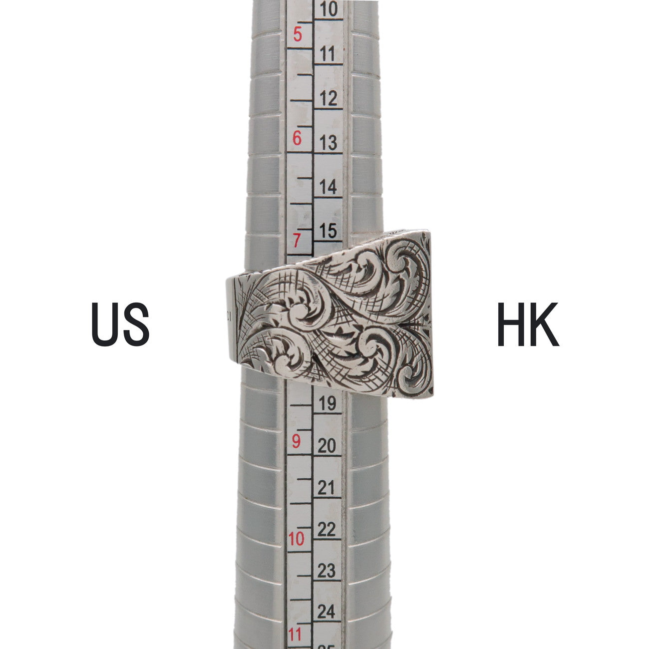 GUCCI Alphabet E Arabesque Ring SV925 Silver #M US7.5 EU56 HK17