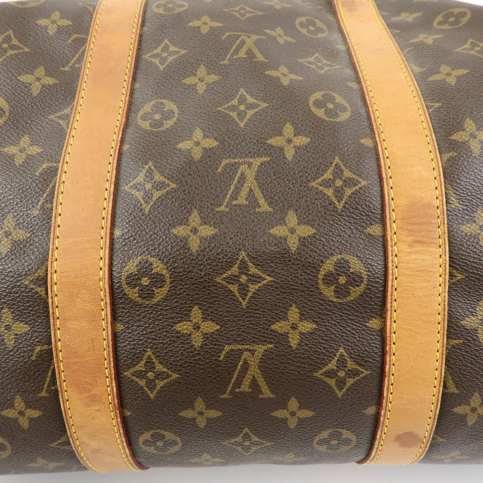 Louis Vuitton Keep All 55 Boston Bag Hand Bag Brown M41414