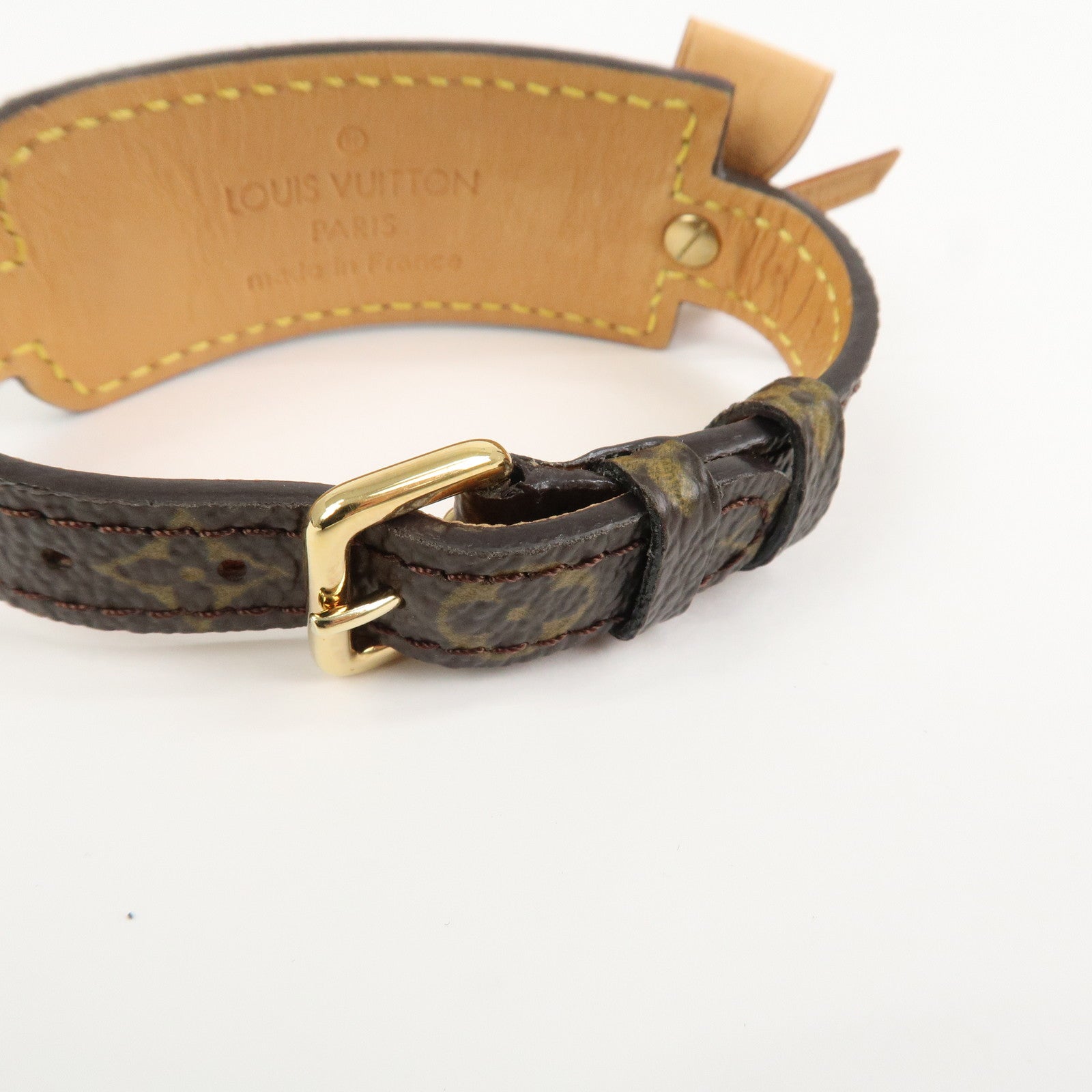 Louis Vuitton Monogram Porte Address Bracelet Brown M92577
