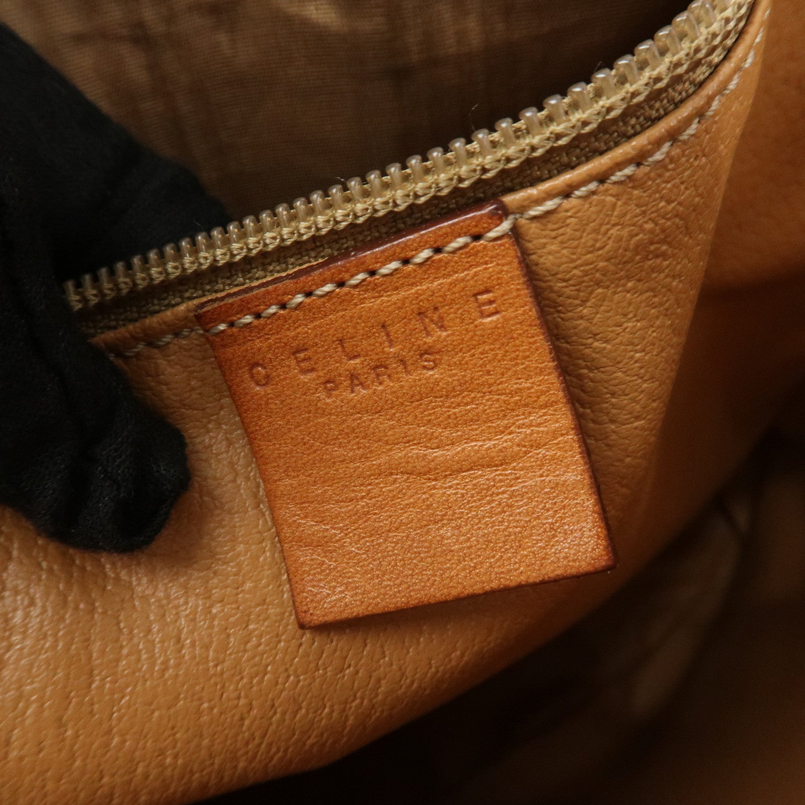 CELINE Macadam PVC Leather Tote Bag Shoulder Bag Hand Bag Brown