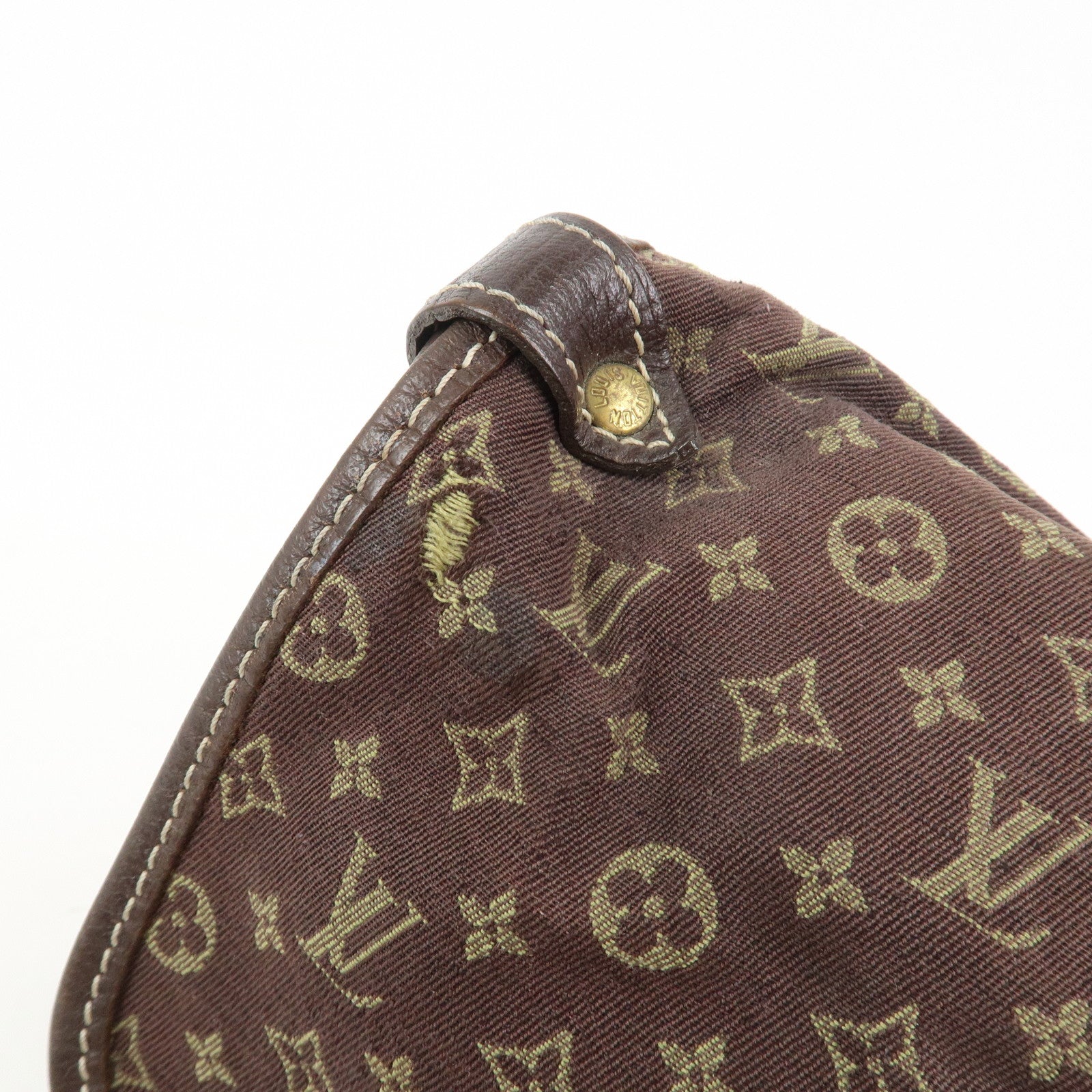 Louis Vuitton Monogram Mini Lin Saumur 30 Shoulder Bag Ebene M95227