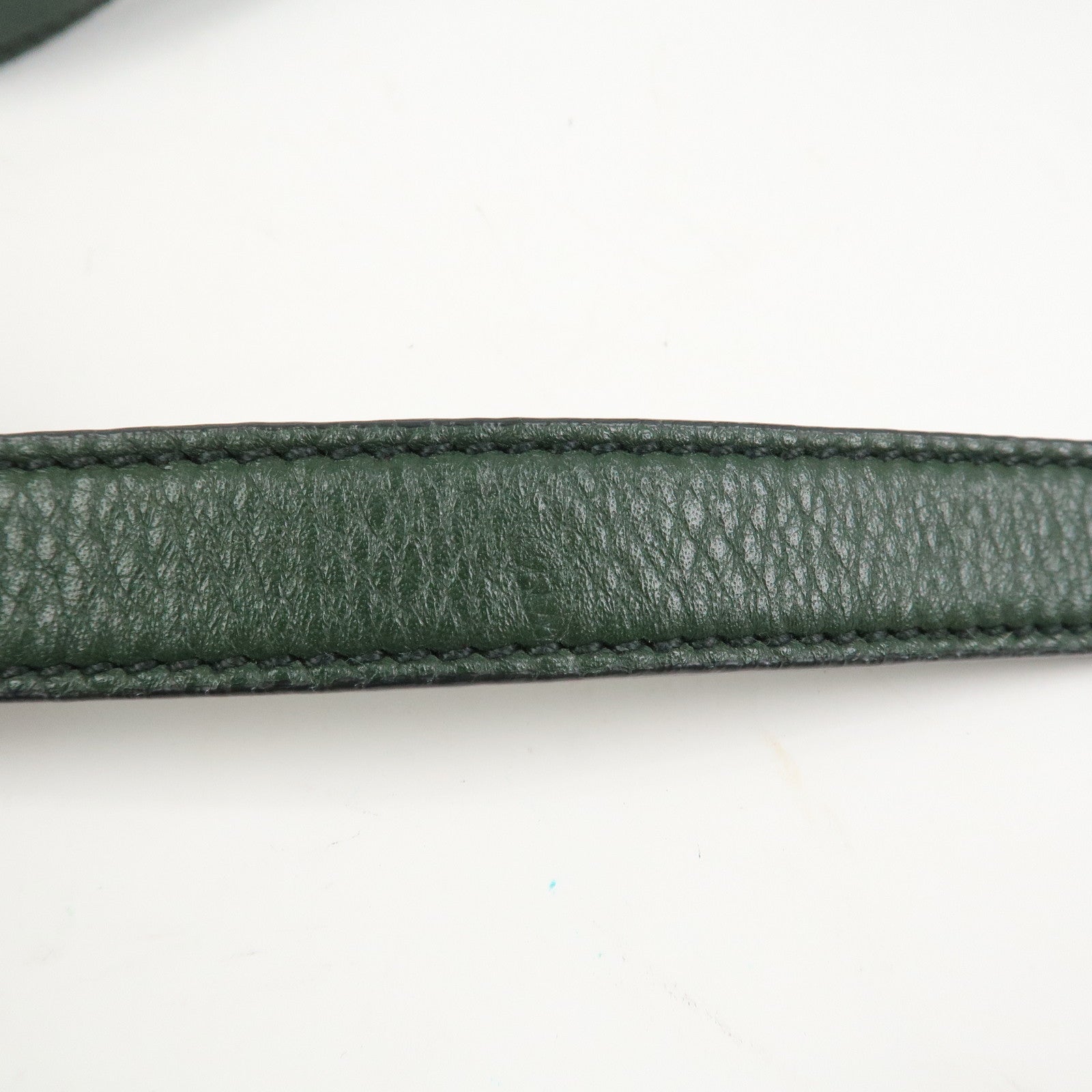 MIU MIU Logo Leather 2Way Bag Hand Bag Shoulder Bag Moss Green