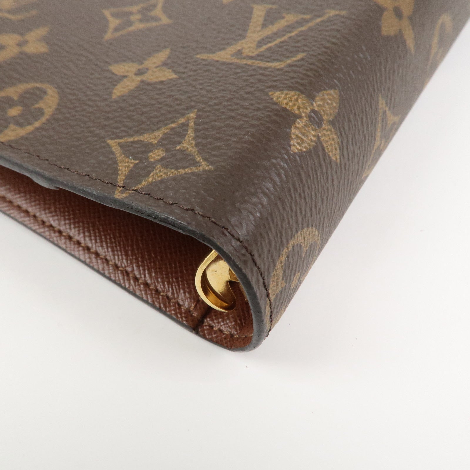 Louis Vuitton Monogram Agenda MM Planner Cover Brown R20105