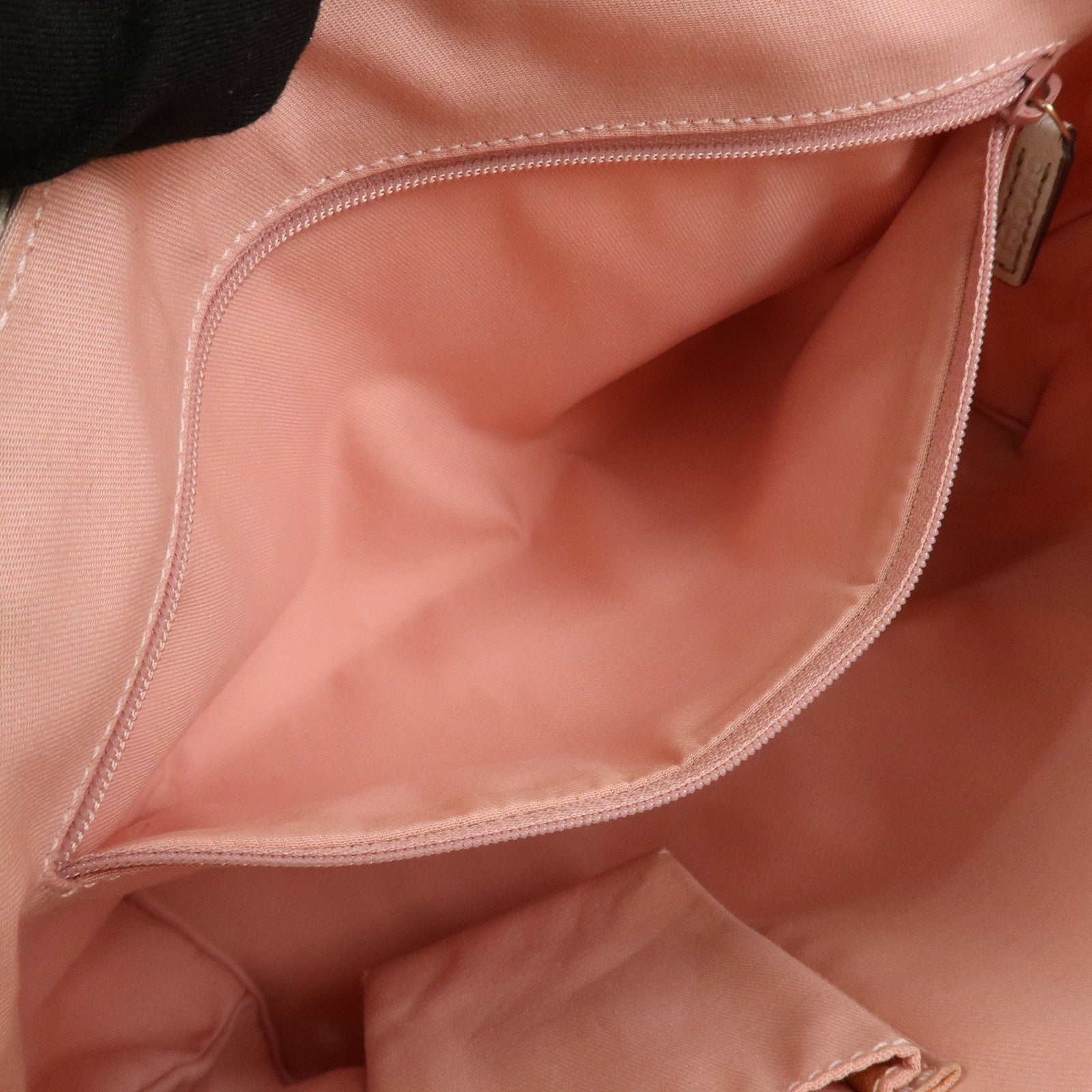 GUCCI Abbey GG Canvas Leather Mini Tote Bag Hand Bag Pink Used