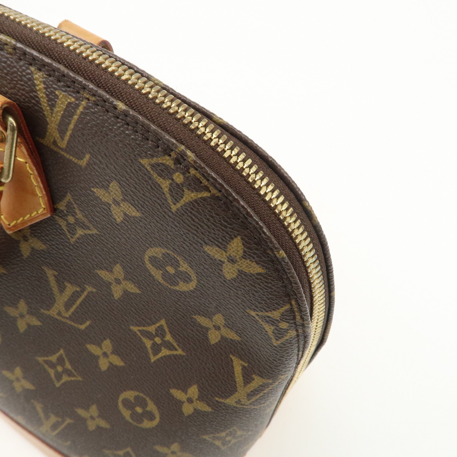 Louis Vuitton Monogram Alma PM Hand Bag Brown M51130 Used