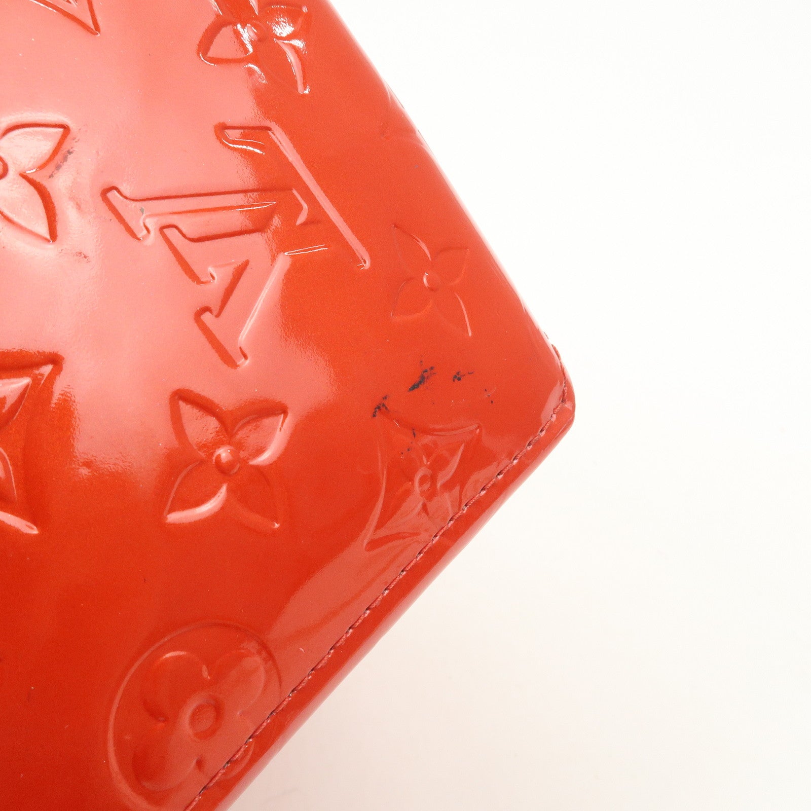 Louis Vuitton Monogram Vernis Lead PM Hand Bag Rouge M91088 Used