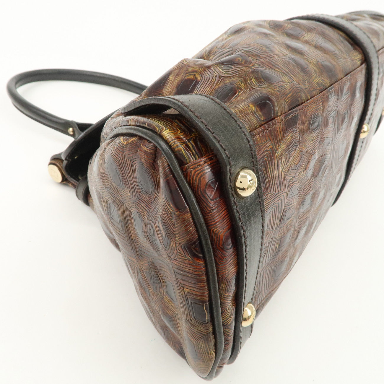 FENDI Bolsa Magic Hand Bag Shoulder Bag Brown 8BN144