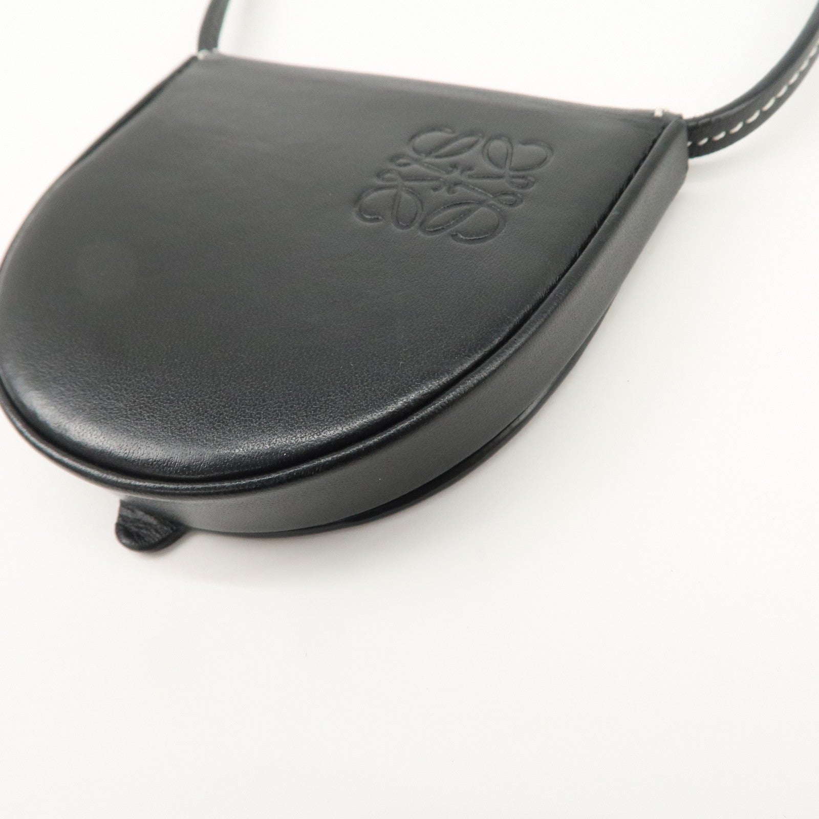 LOEWE Anagram Leather Mini Heel Shoulder Strap Pouch Coin Case