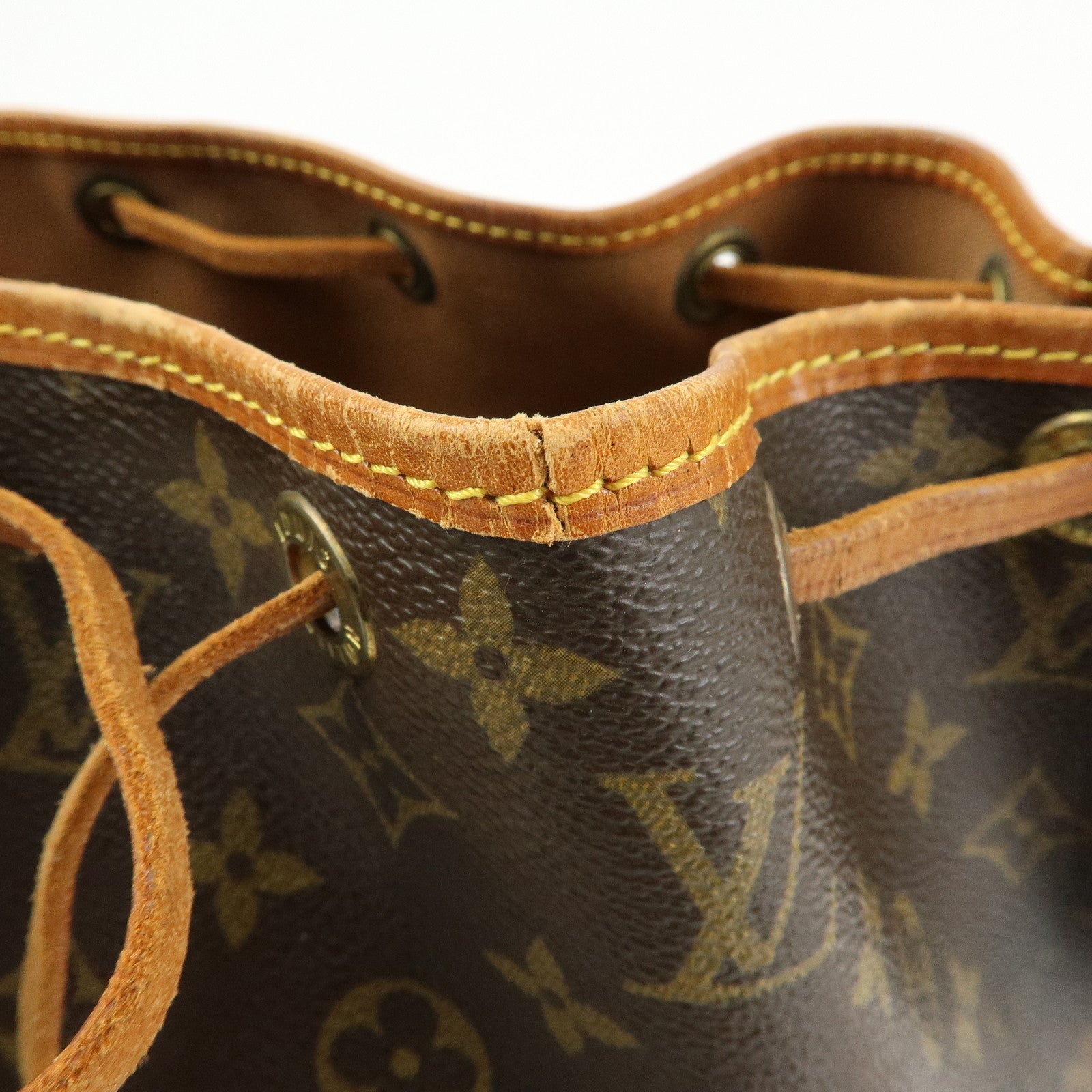 Louis Vuitton Monogram Petit Noe Canvas Shoulder Bag Brown M42226