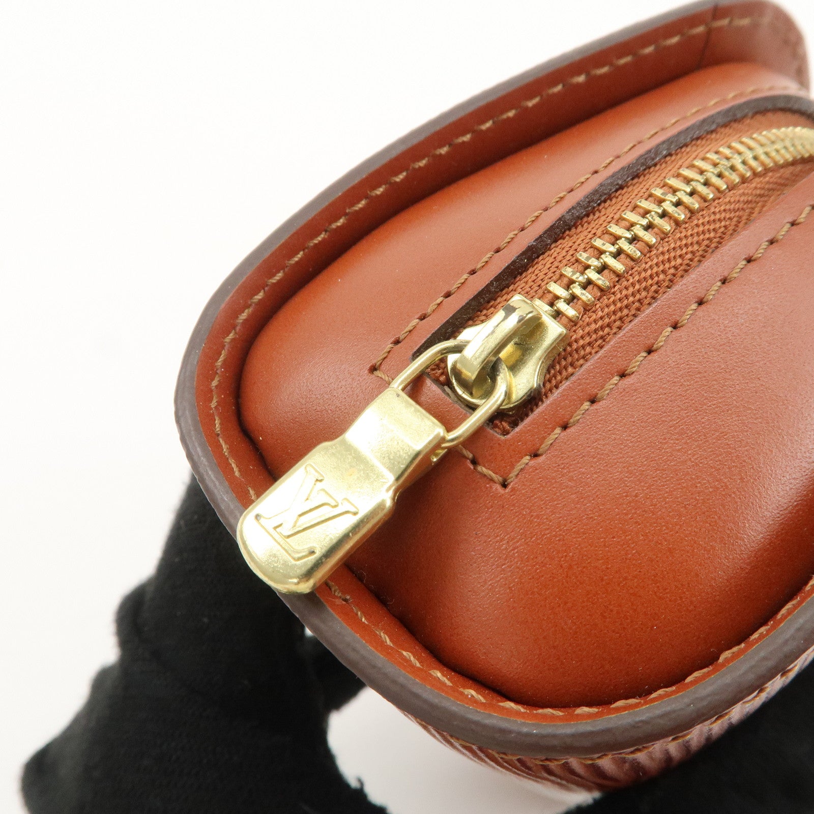 Louis Vuitton Set of 2 Epi Pouch Brown Yellow M52949 M48443 Used