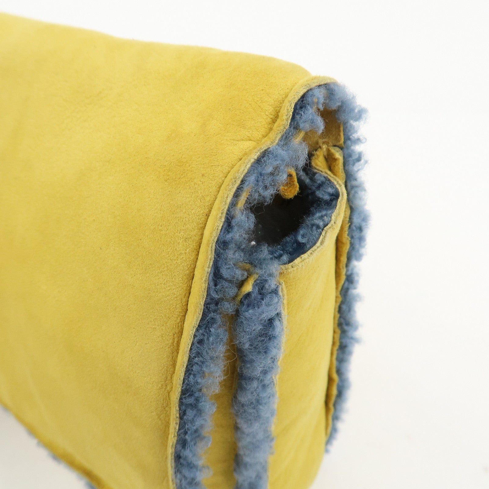 CHANEL COCO Mark Mouton Clutch Bag Yellow Blue