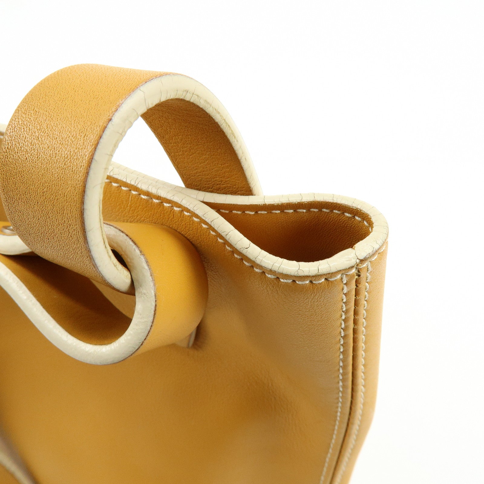 LOEWE Leather Shoulder Bag Hand Bag Light Brown