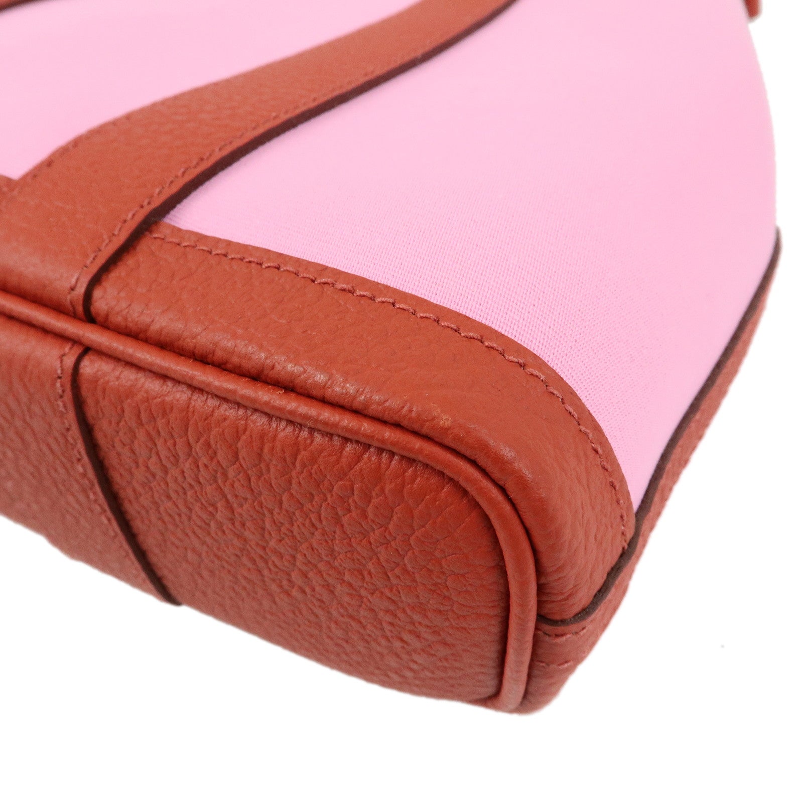 HERMES Garden File PM Y Stamped Toile Militaire Leather 2Way Bag