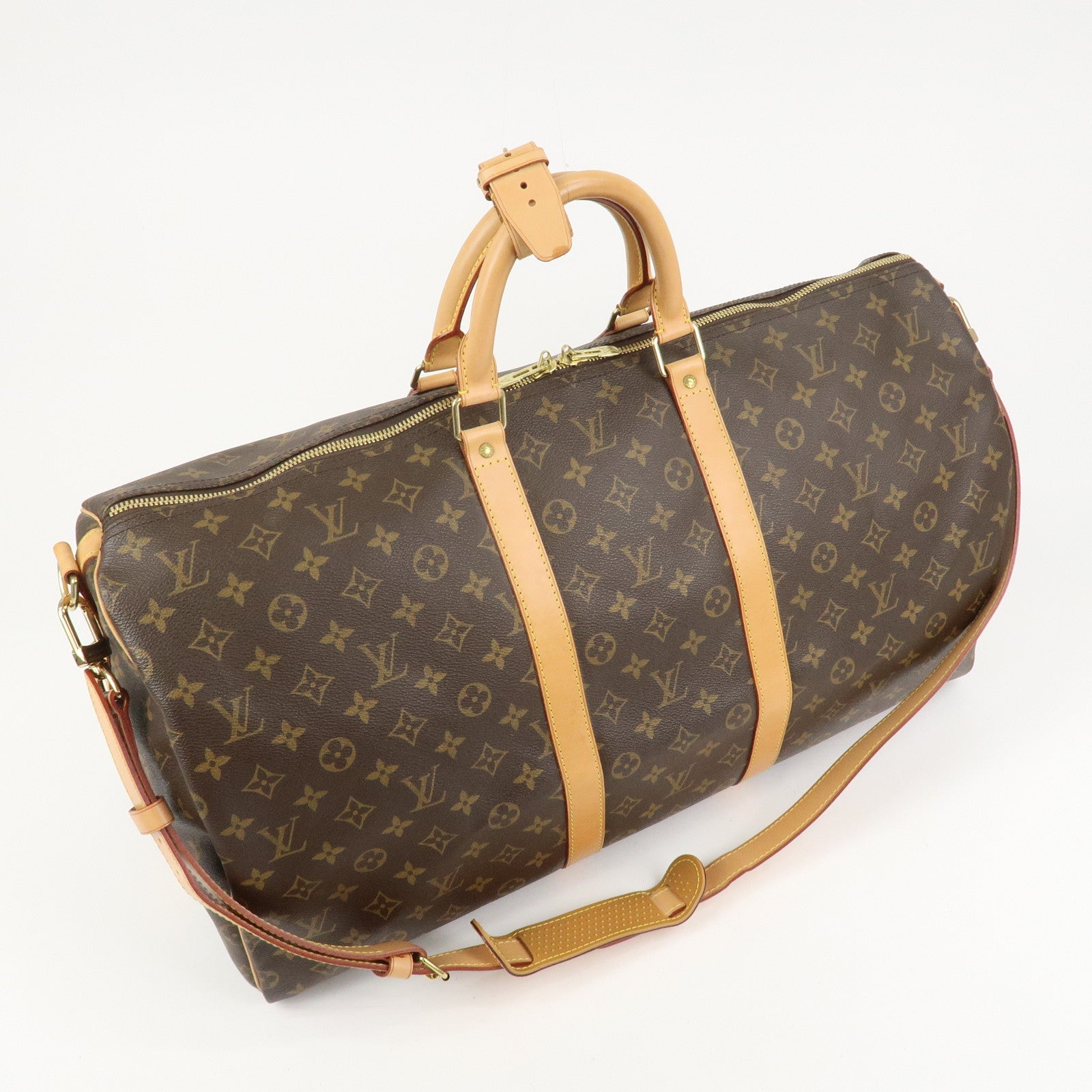 Louis Vuitton Monogram Keep All Bandouliere 55 Boston Bag M41414