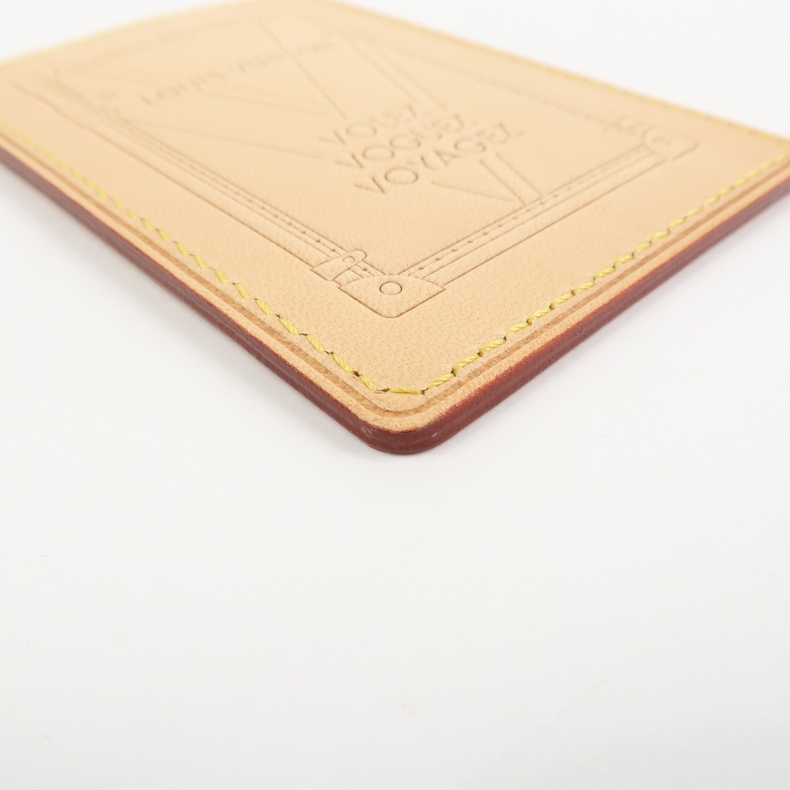 Louis Vuitton Porte-Carte Trunk Leather Card Case Beige M62363