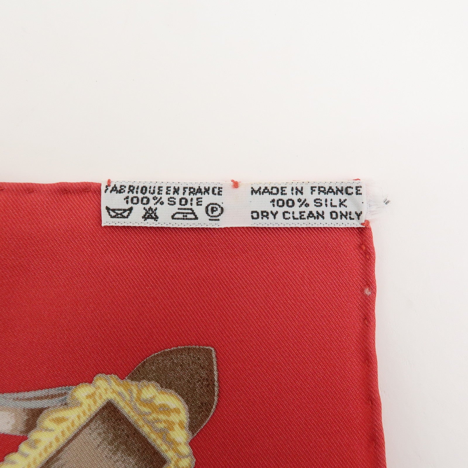 HERMES Carre 90 Silk 100% THE ROYAL MEWS Scarf Red White