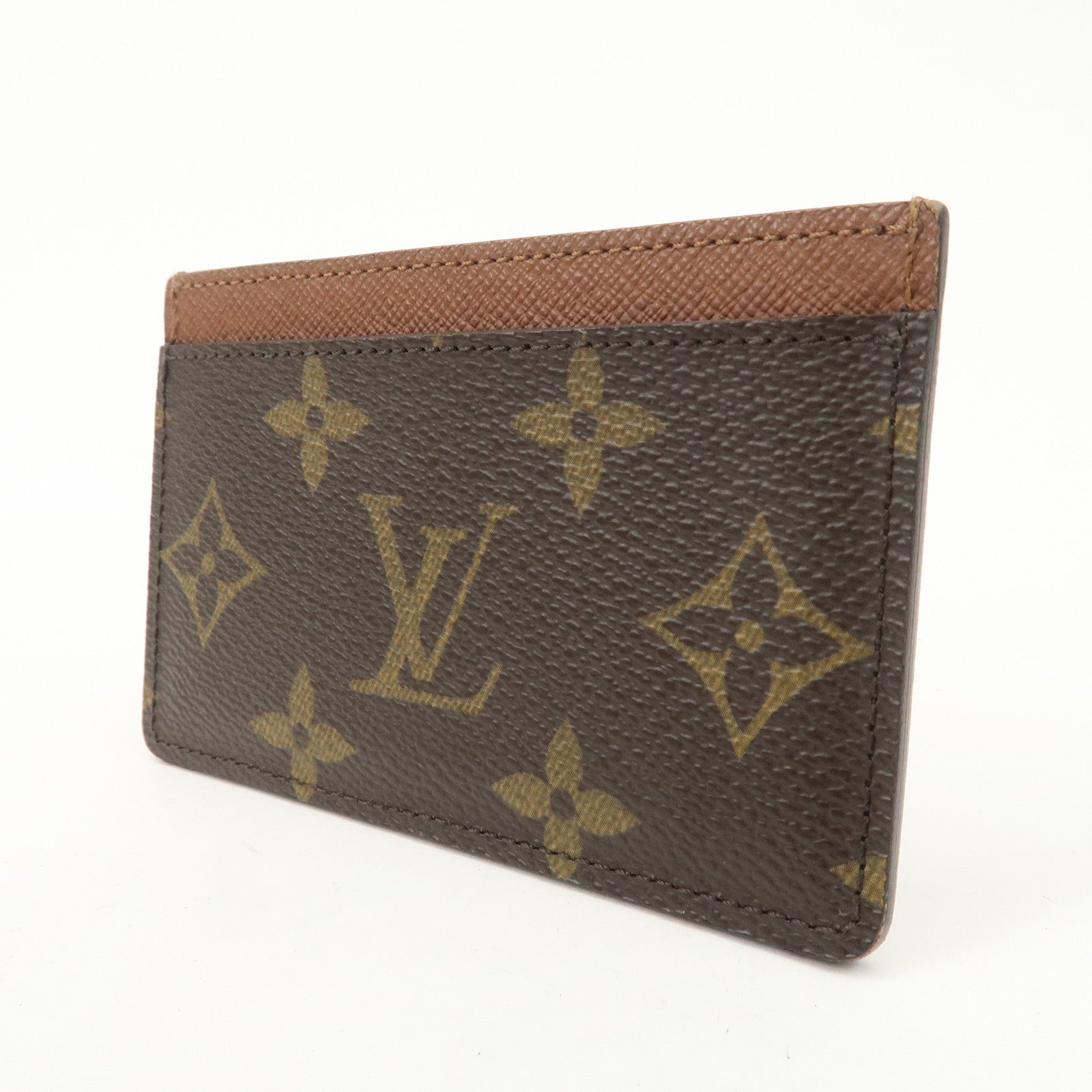 Louis Vuitton Monogram Canvas Porte Cartes Card Case M61733 Used