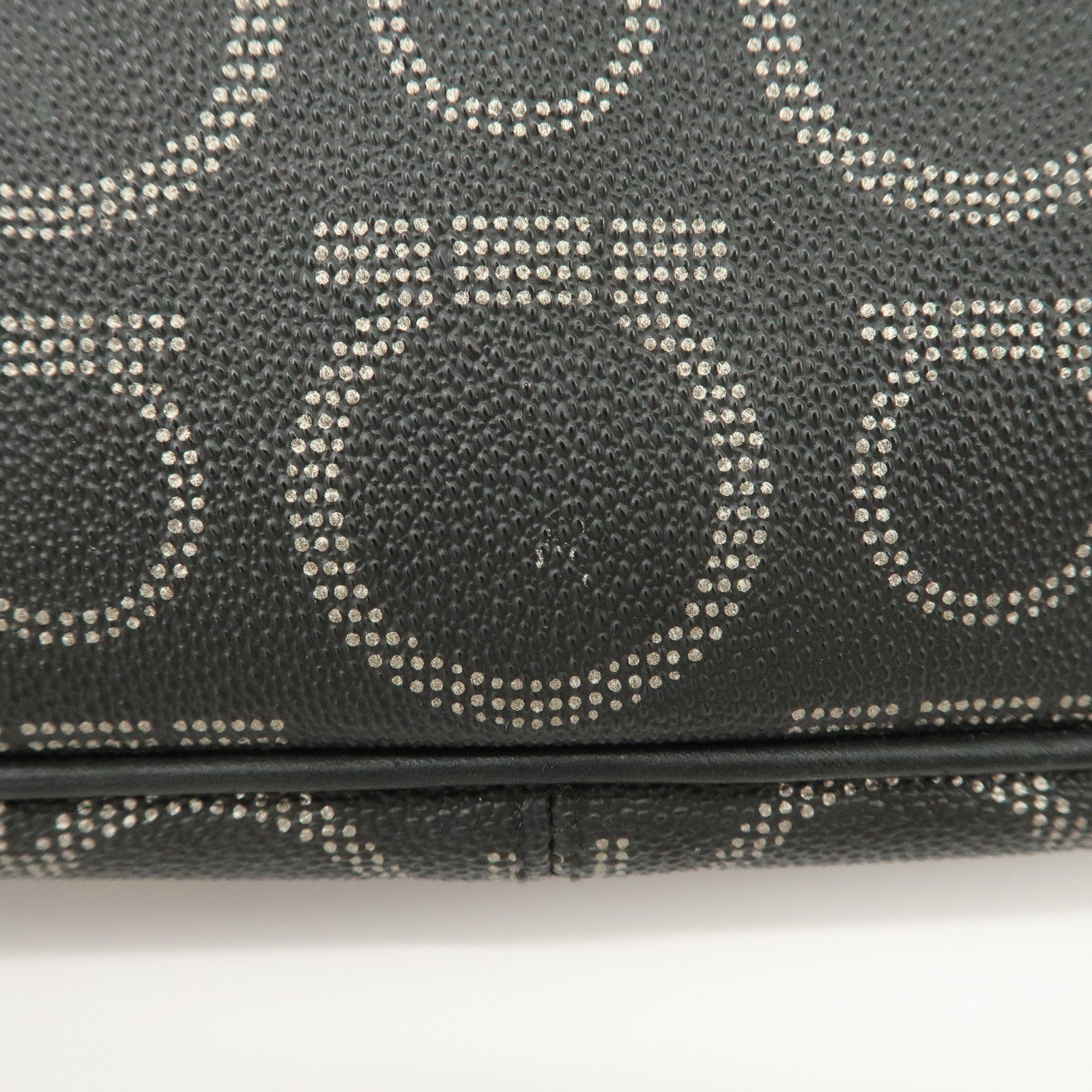 Ferragamo Gancini PVC Accessary Pouch Hand Bag Black