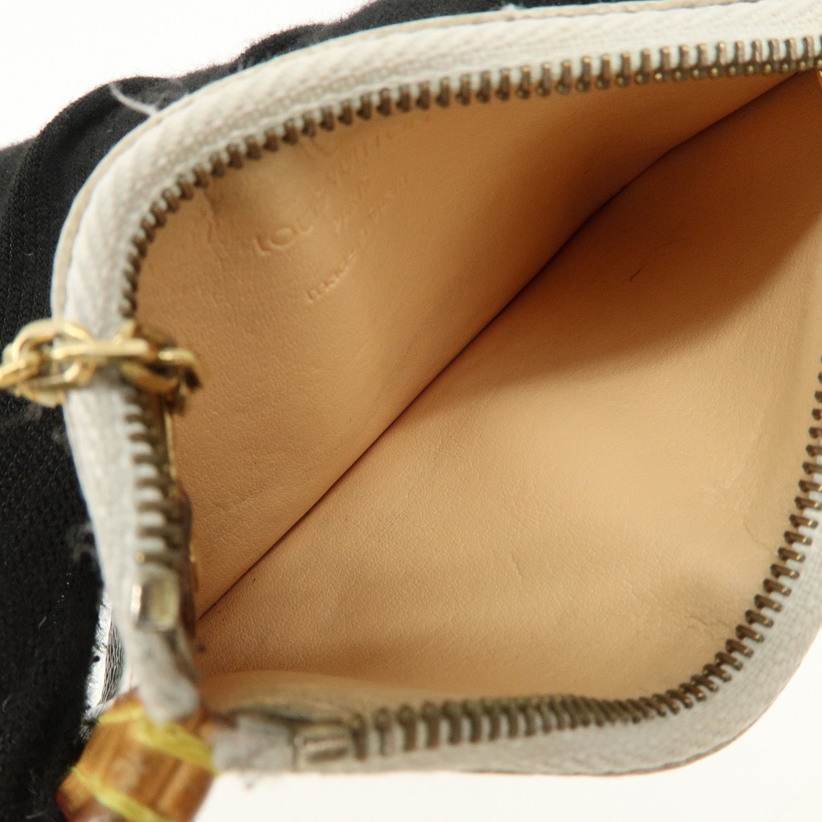 Louis Vuitton Monogram Multicolor Pochette Cles Coin Case Blanc M92655 Used