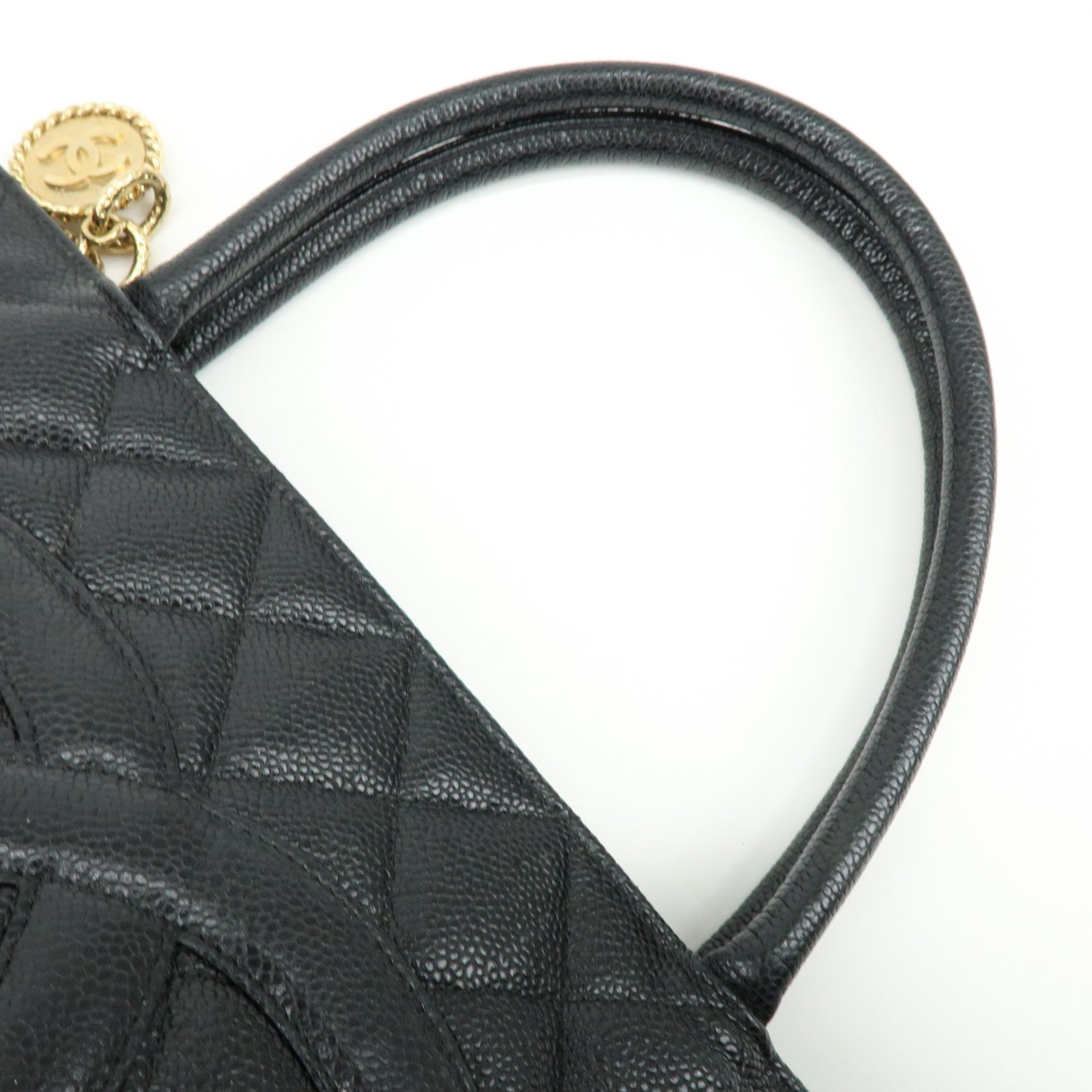 CHANEL Matelasse COCO Mark Medallion Tote Bag Hand Bag A01804