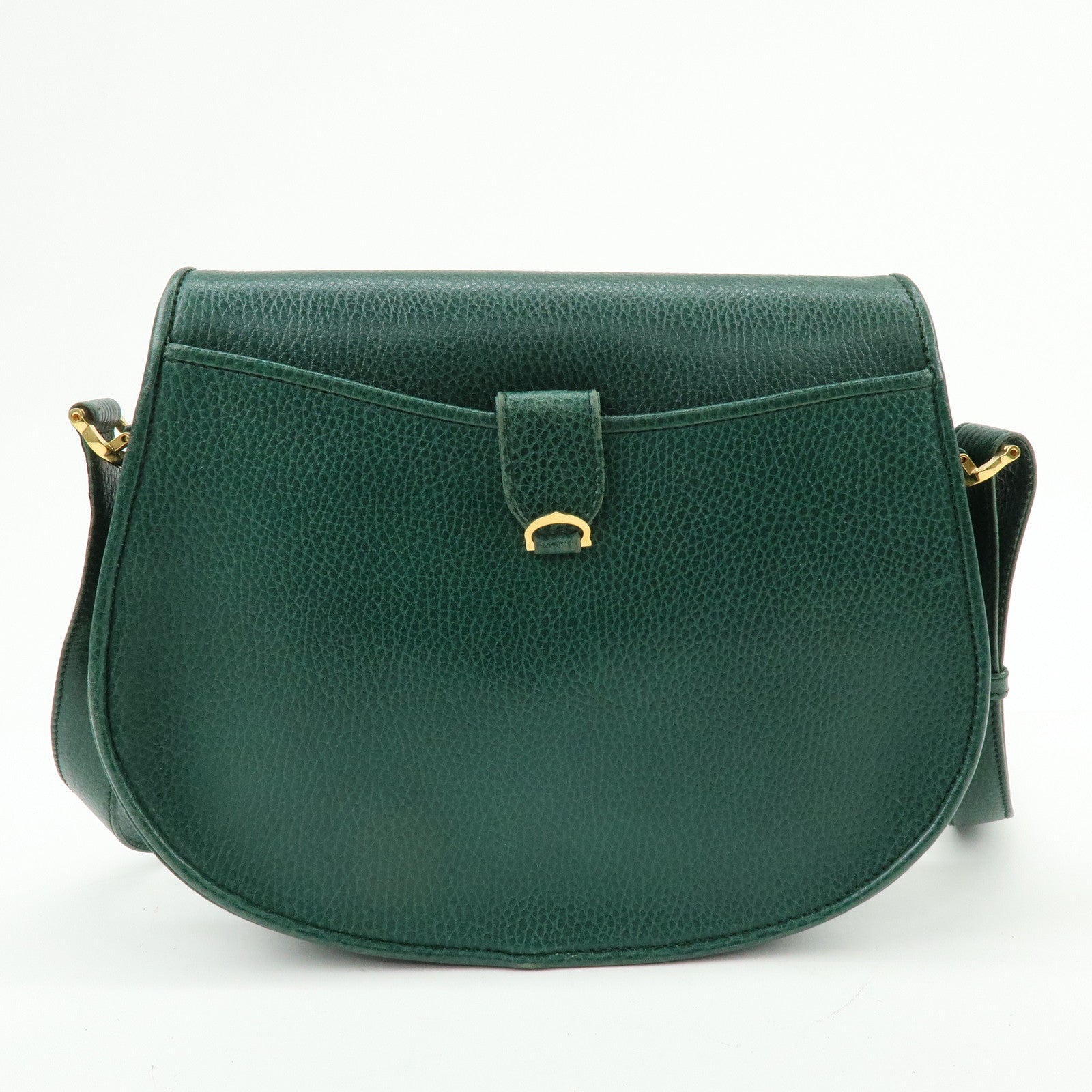 Cartier Must de Cartier Leather Flap Shoulder Bag Green