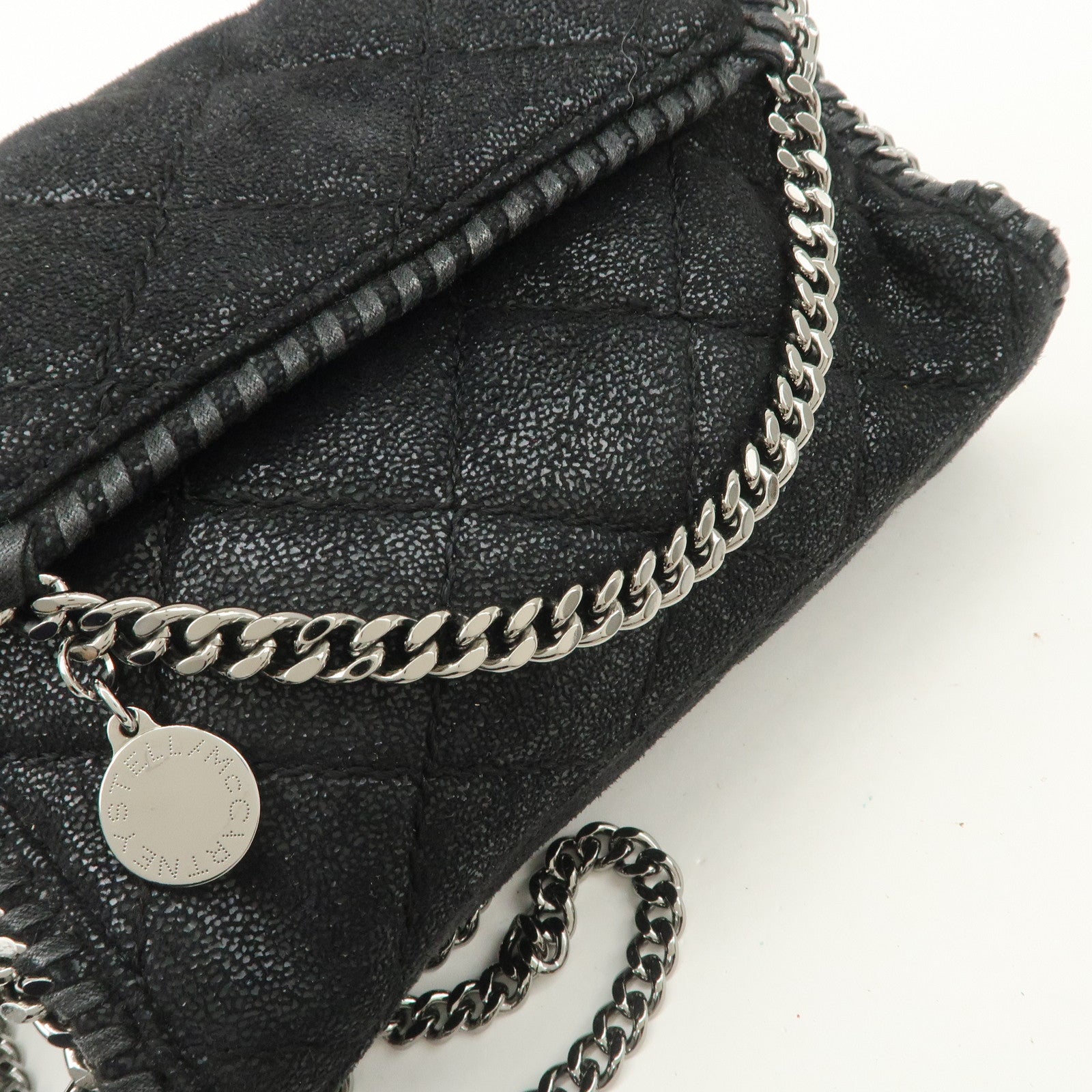 STELLA MCCARTNEY Falabella Quilting 2Way Hand Shoulder Bag Black