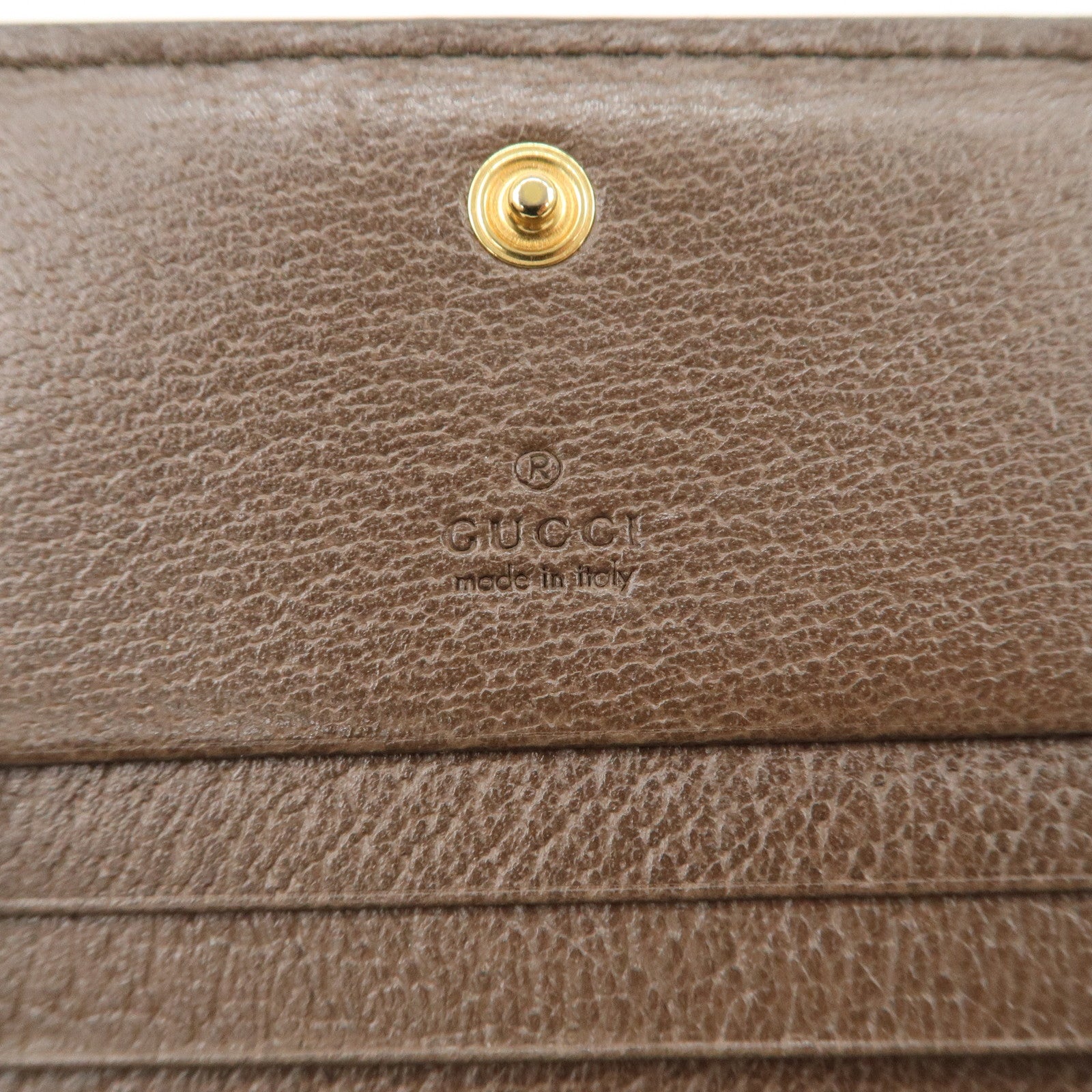 GUCCI Ophidia GG Supreme Leather Bi-Fold Wallet Beige 523155