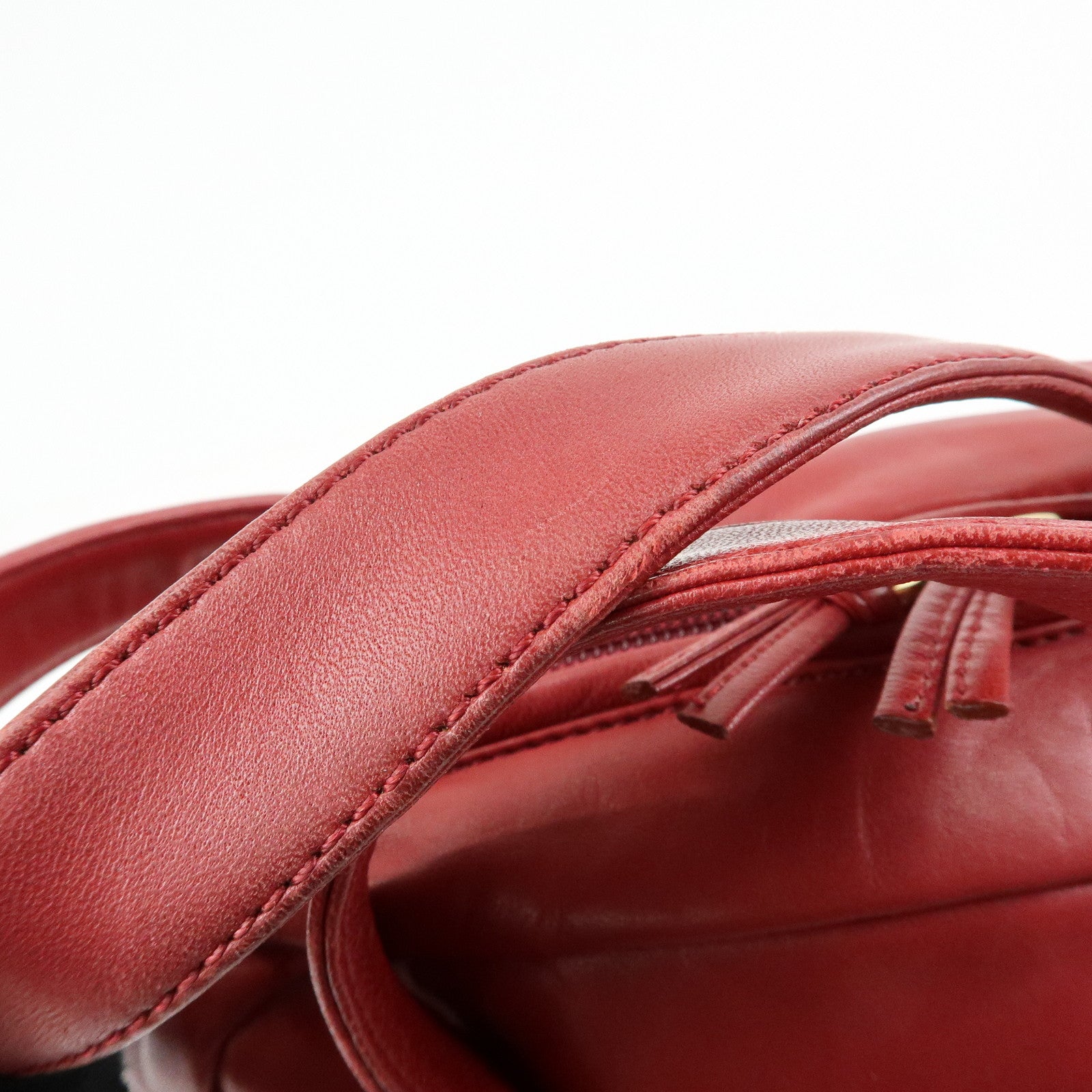 LOEWE Anagram Nappa Leather Hand Bag Shoulder Bag Red