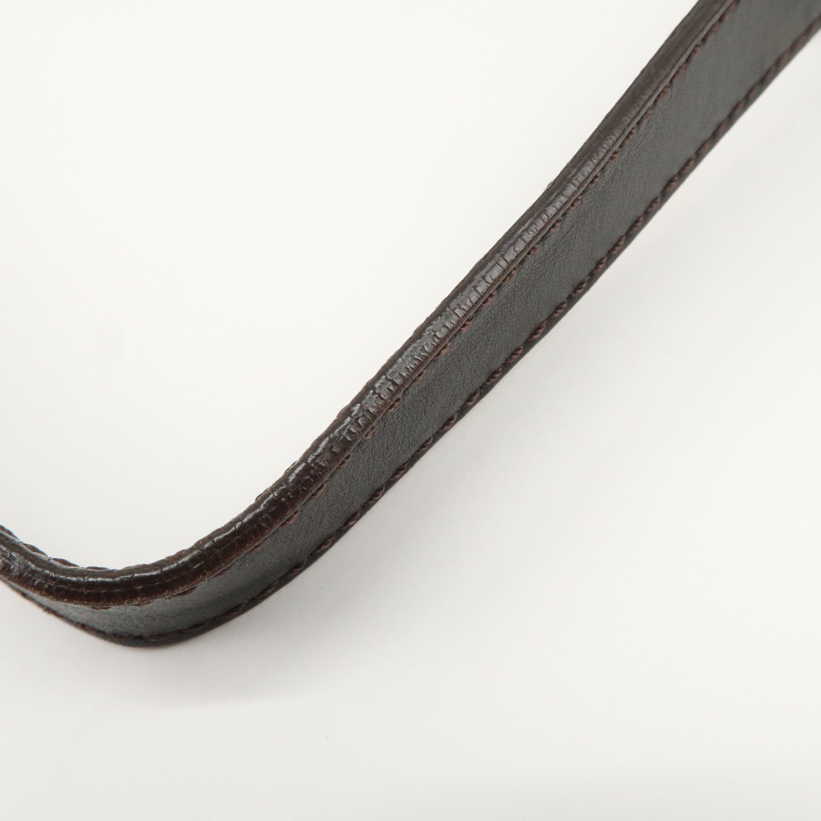 FENDI Zucca Canvas Leather Shoulder Bag Hand Bag Black Brown 8BR448