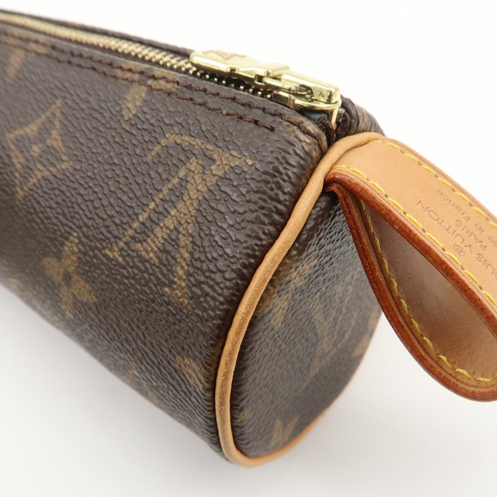 Louis Vuitton Monogram Trousse Ronde Pen Case Brown M47630