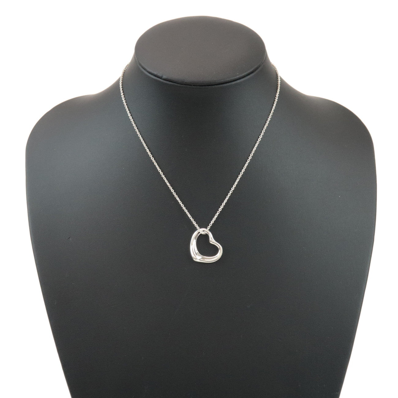 Tiffany & Co Open Heart Necklace 22MM SV925 Silver